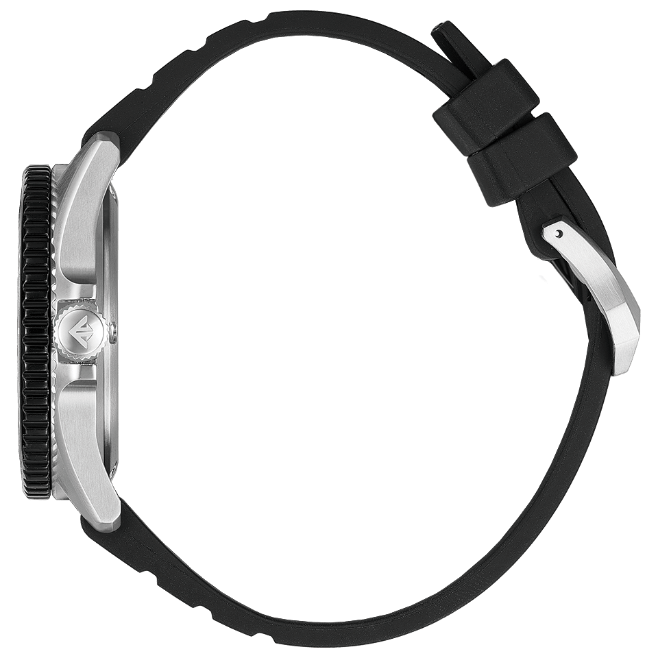 Citizen Promaster Diver BN0266-07E men's watch black dial black rubber strap dial detail