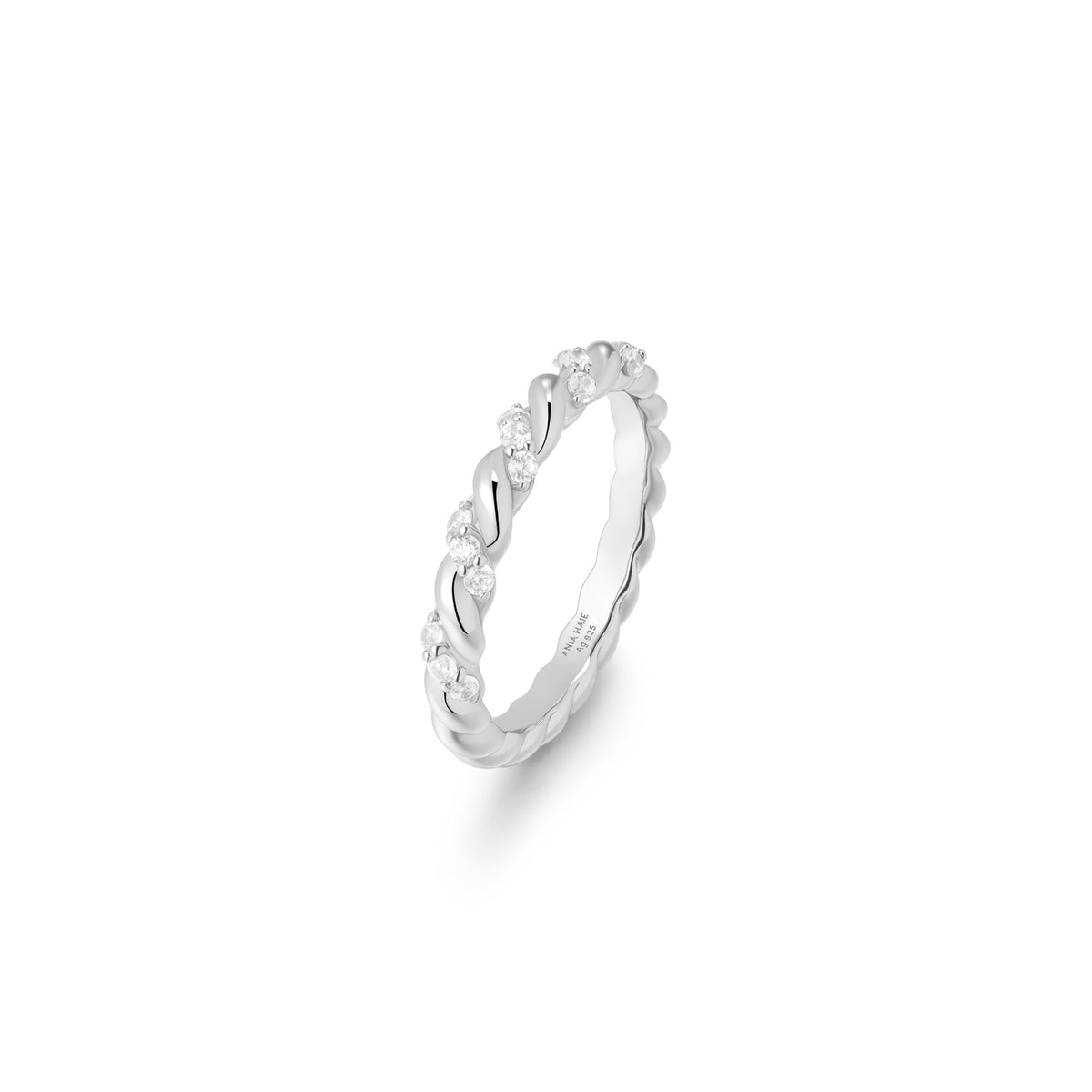 Ania Haie Silver Sparkle Twisted Ring