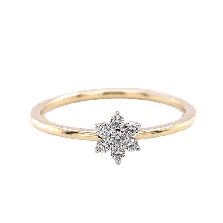 Diamond Ring with 0.09ct Diamond in 9K Yellow Gold