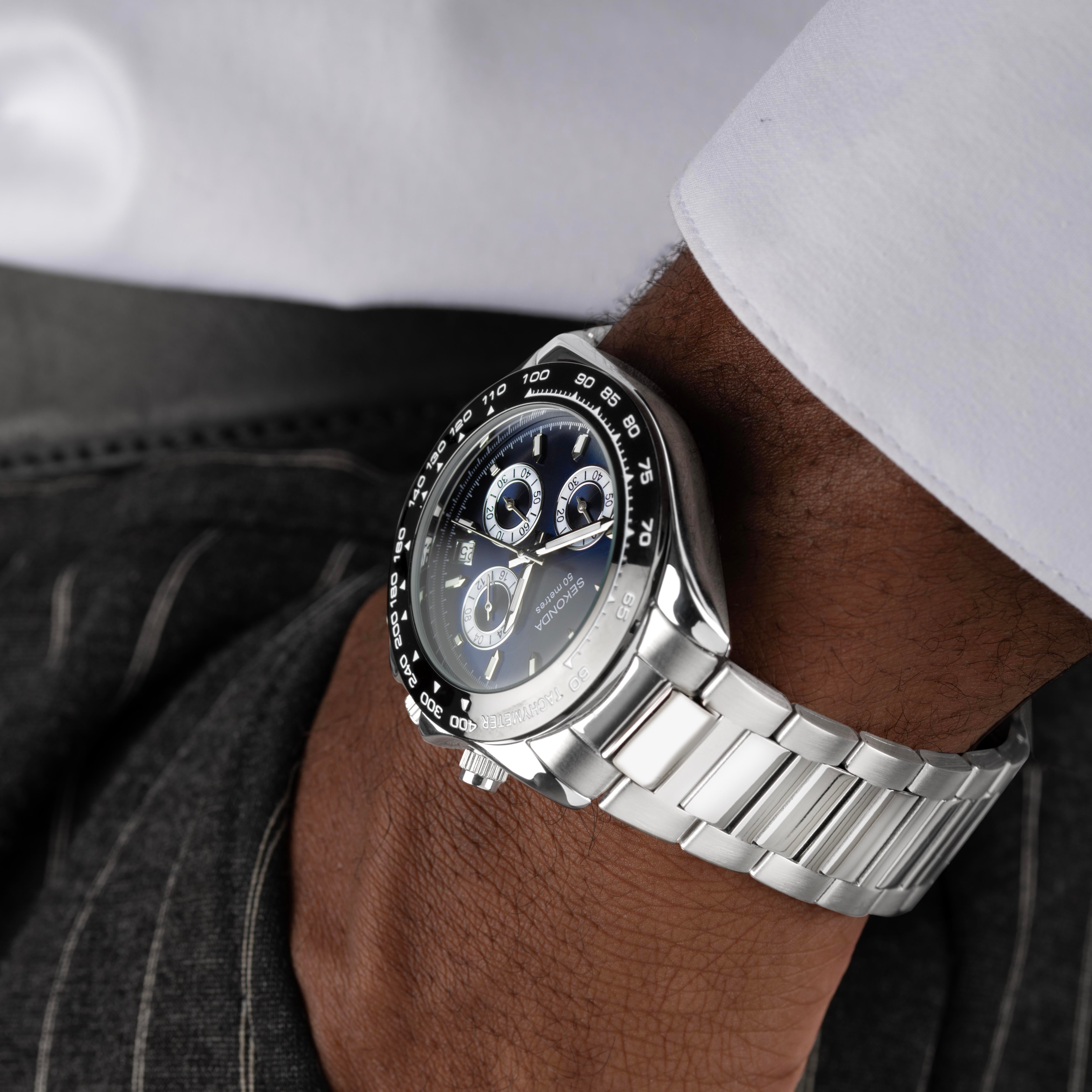 Sekonda Circuit Blue Mens Chronograph Watch Stylish Durable Timepiece
