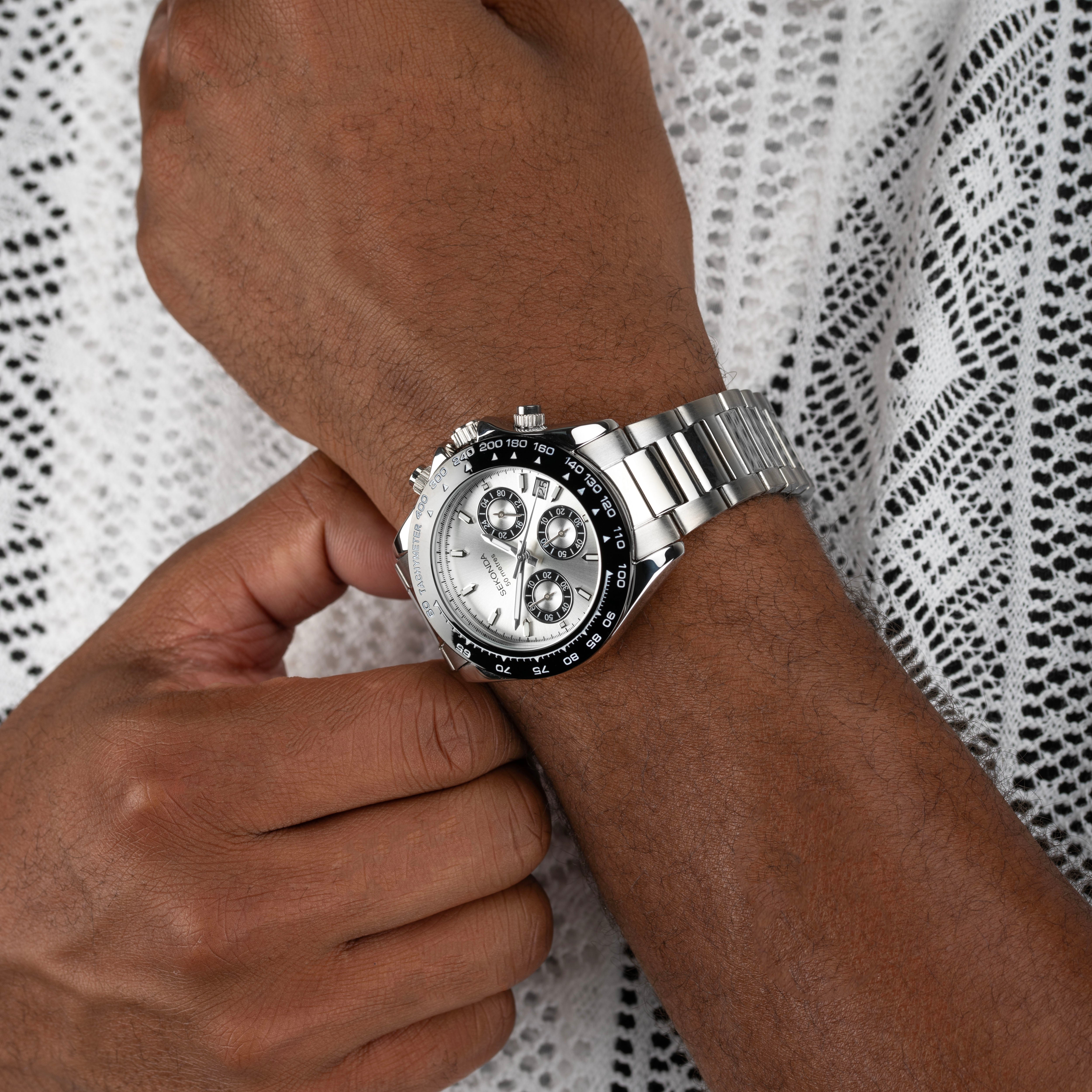 Sekonda Circuit Silver Mens Chronograph Stainless Steel Watch 2024