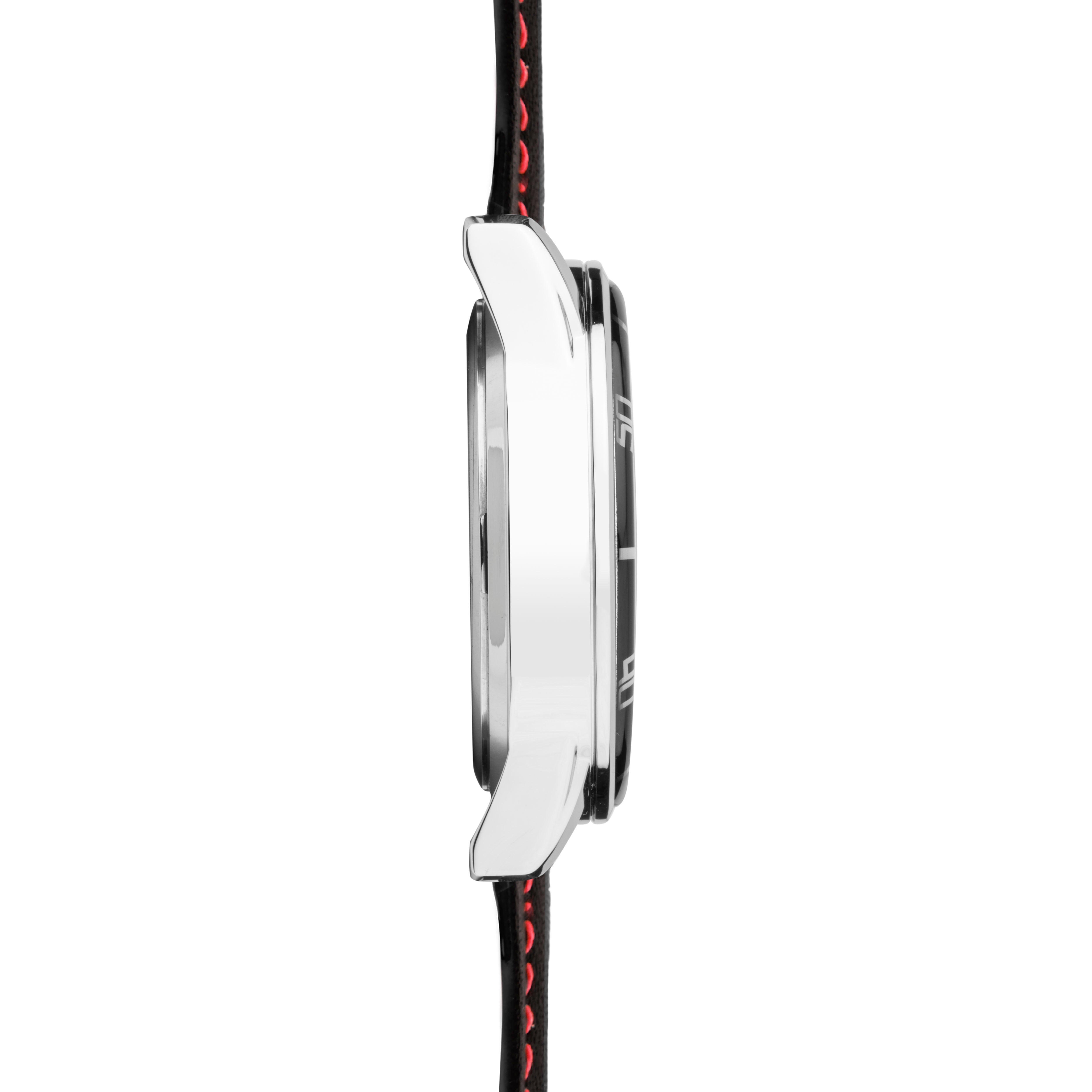 Sekonda Midnight Black Stainless Steel Mens Watch With Leather Strap