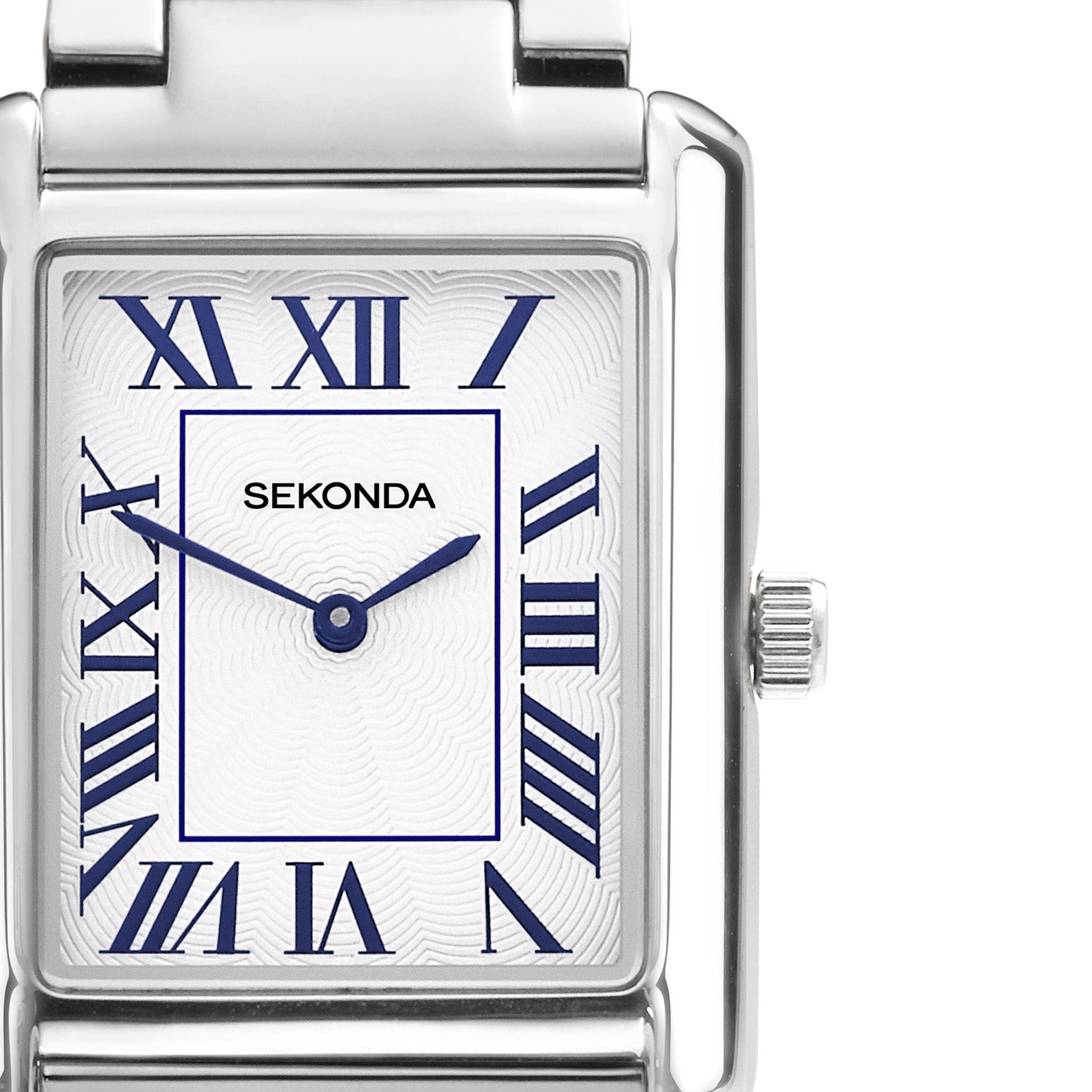 Sekonda Mens Stainless Steel Guilloche Bracelet Watch 28x37mm