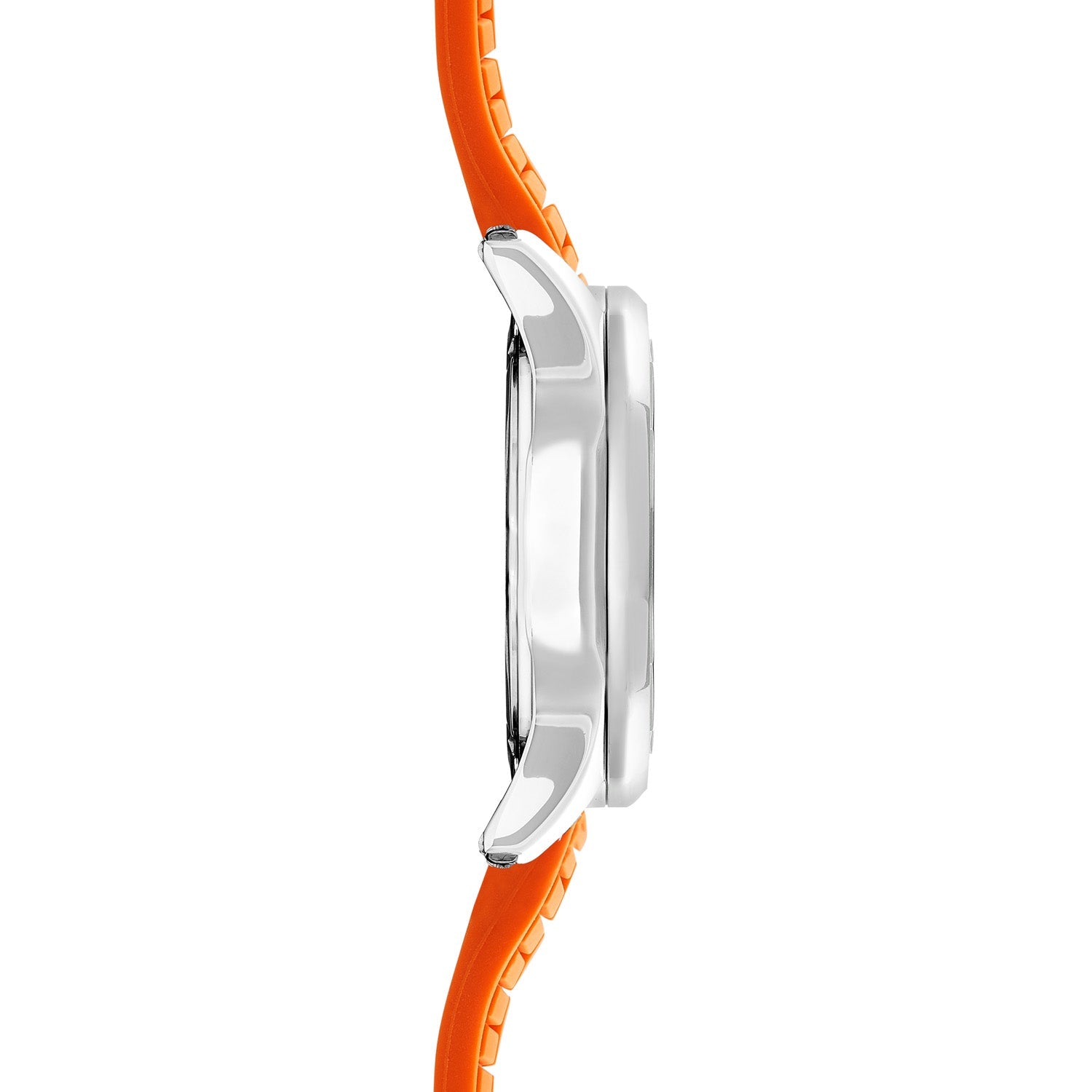 Sekonda Octaire Mens Black Dial Watch With Orange Silicone Strap 40mm