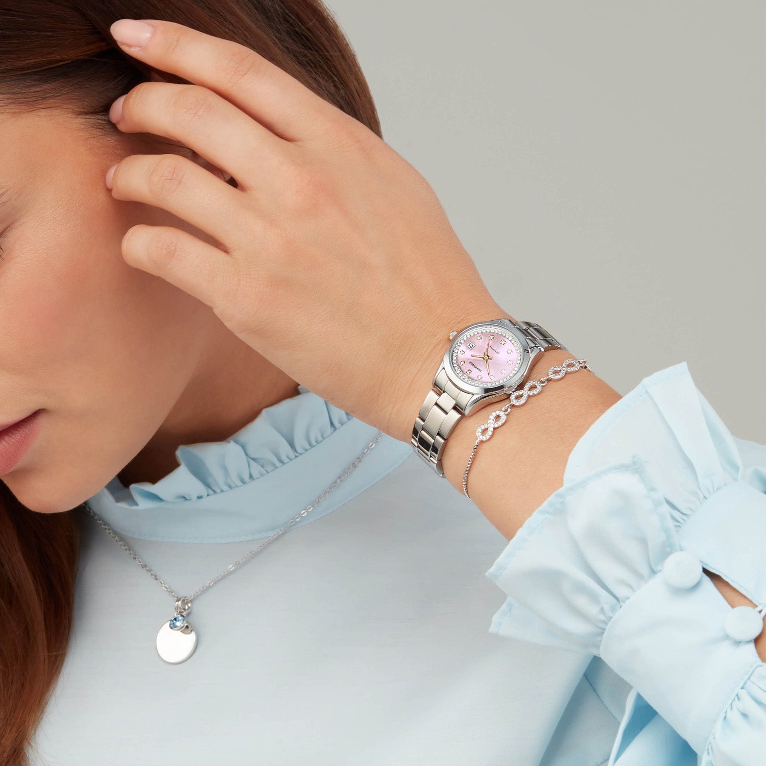 Sekonda Catherine Womens Pink Dial Stainless Steel Watch 27mm