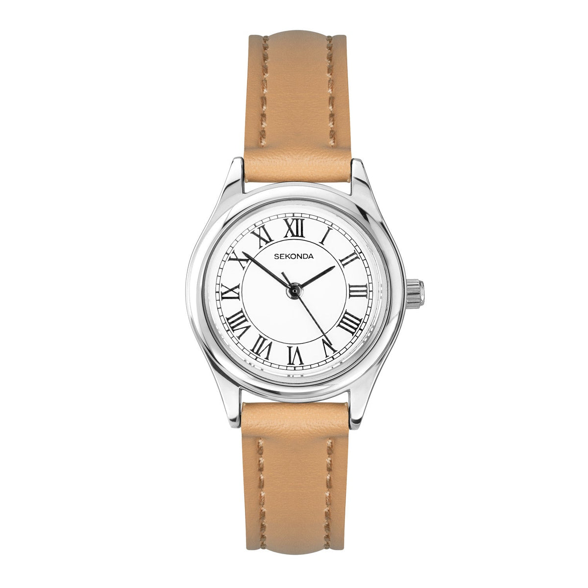Sekonda Evans White Dial 25mm Womens Watch Tan SK40731
