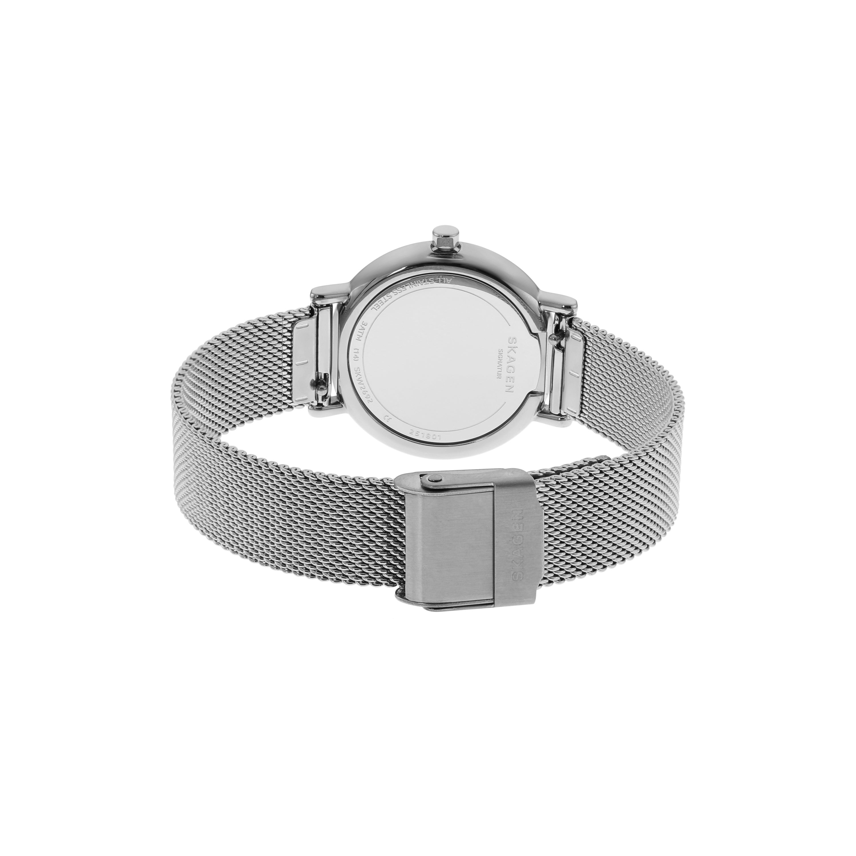 Skagen Signatur Women's White Dial Silver Bracelet Watch - SKW2692