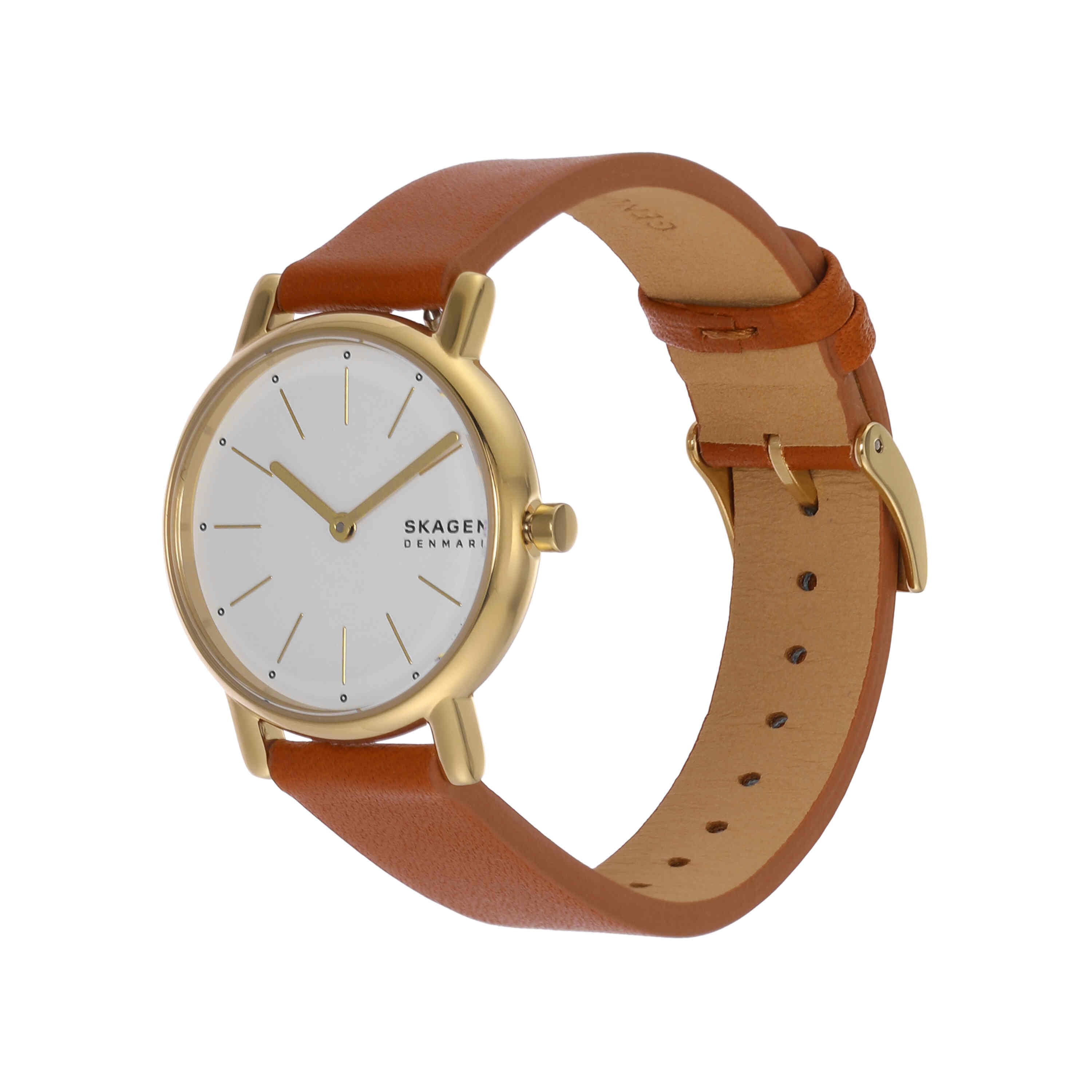 Skagen Signatur Lille White Dial Brown Leather Watch SKW3121