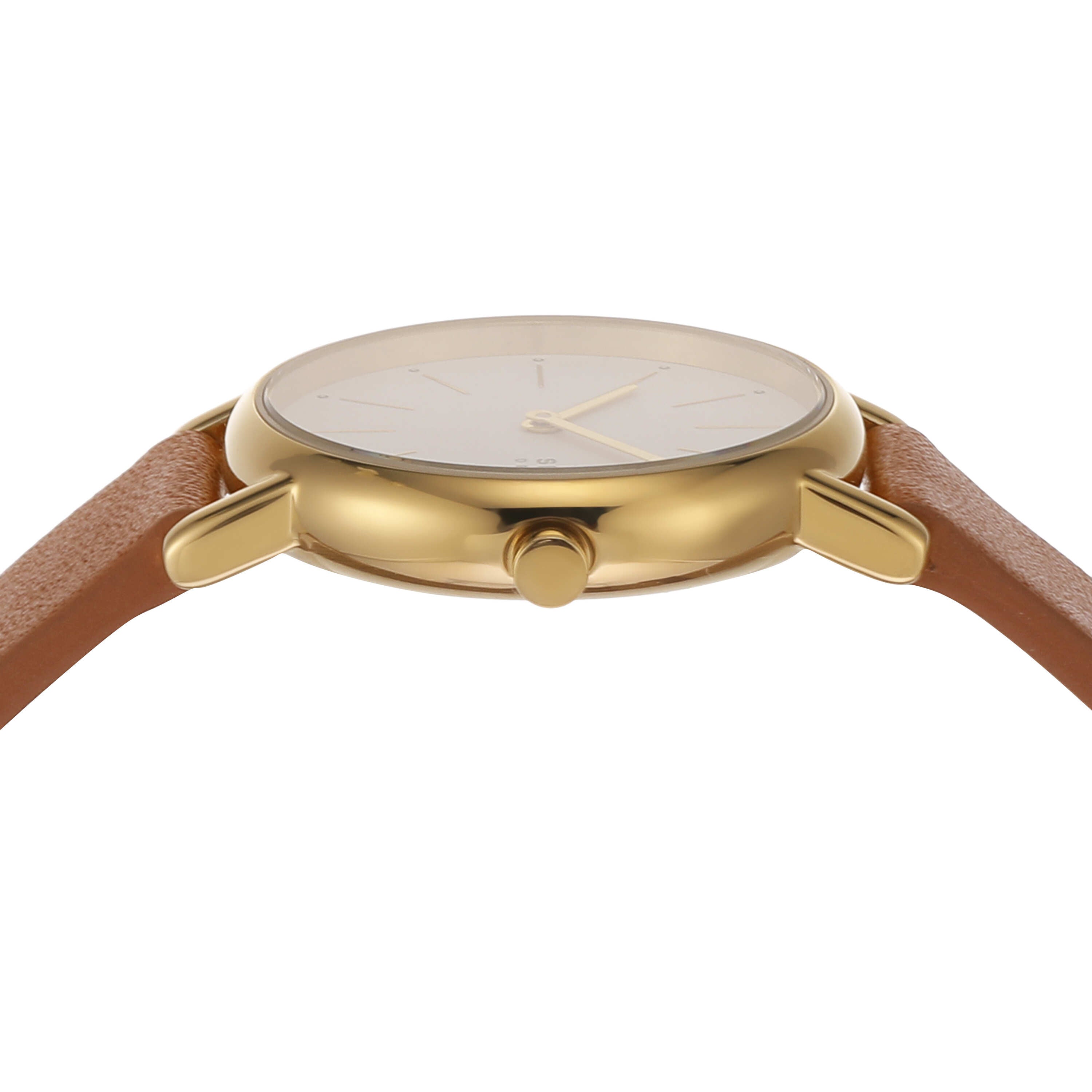 Skagen Signatur Lille White Dial Brown Leather Watch SKW3121