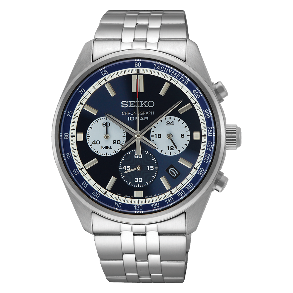 Seiko Chronograph Men's Blue Dial Watch SSB427P - Main Image