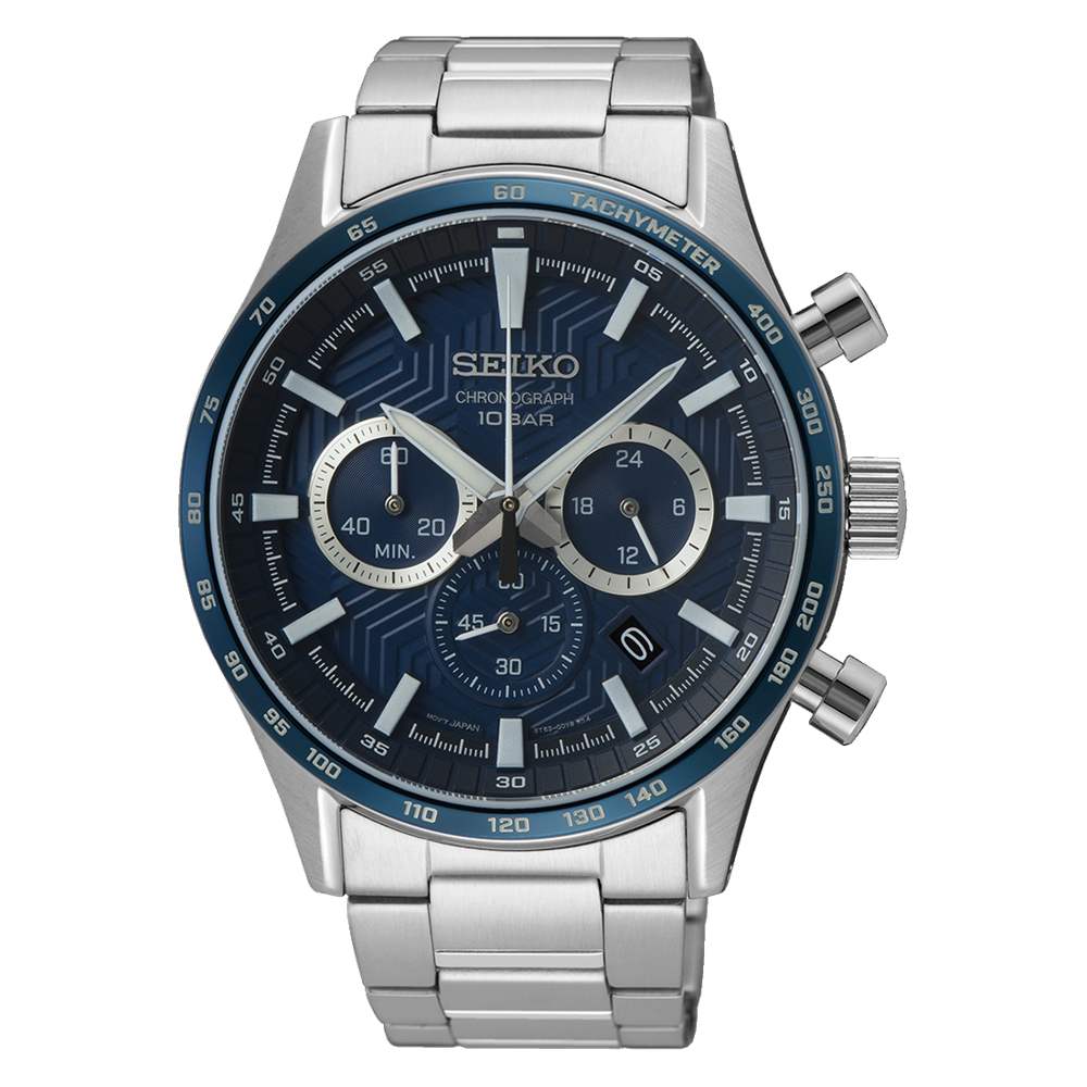 Seiko Chronograph Blue Dial Men's Watch SSB445P - Main Image