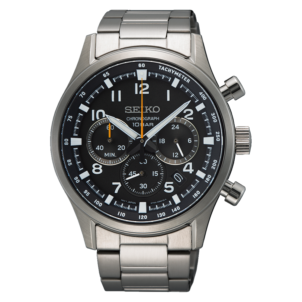 Seiko Conceptual Series Black Dial Stainless Steel Watch SSB447P