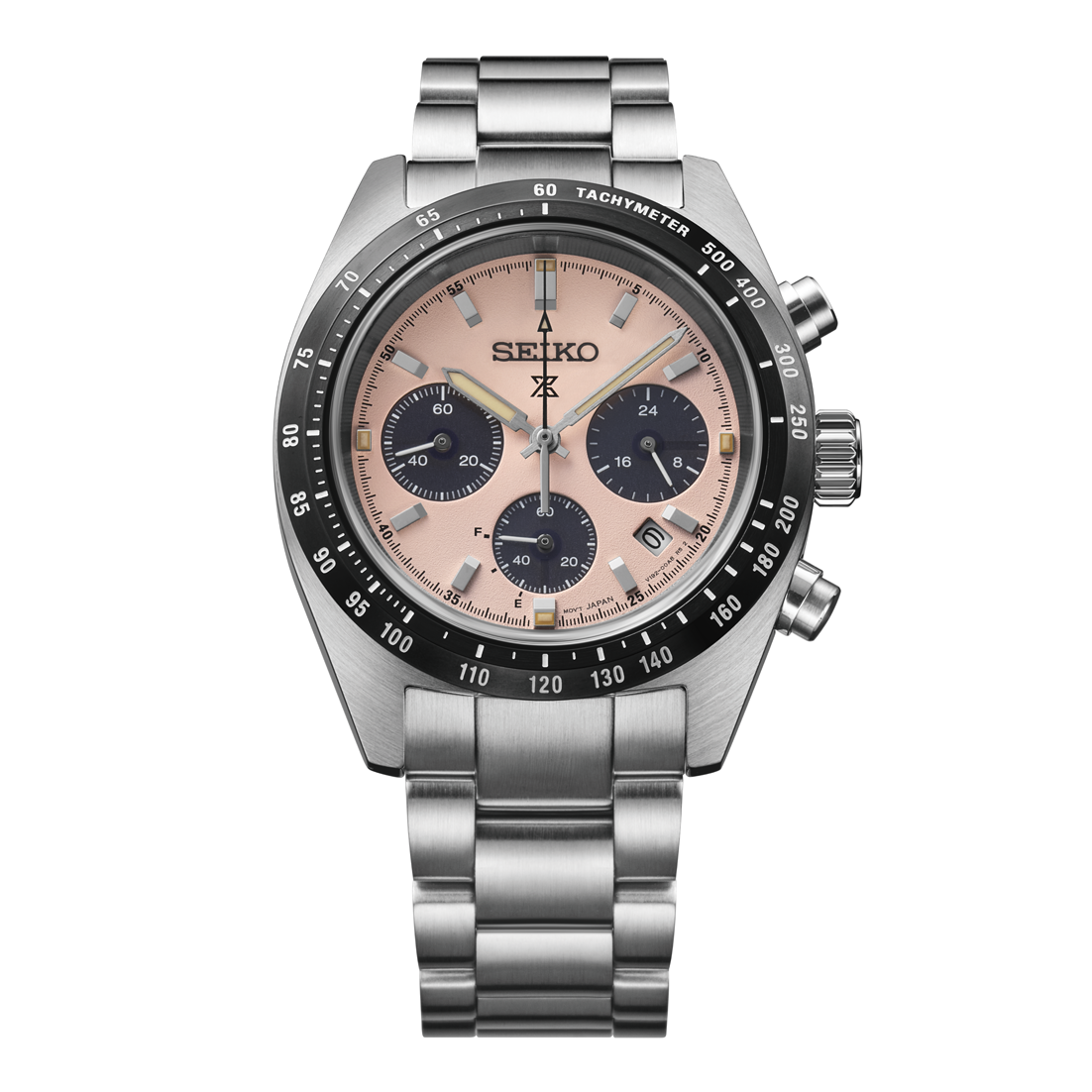 Seiko Prospex Solar 'Neo-Classic' Salmon Pink Dial Chronograph Watch SSC963P