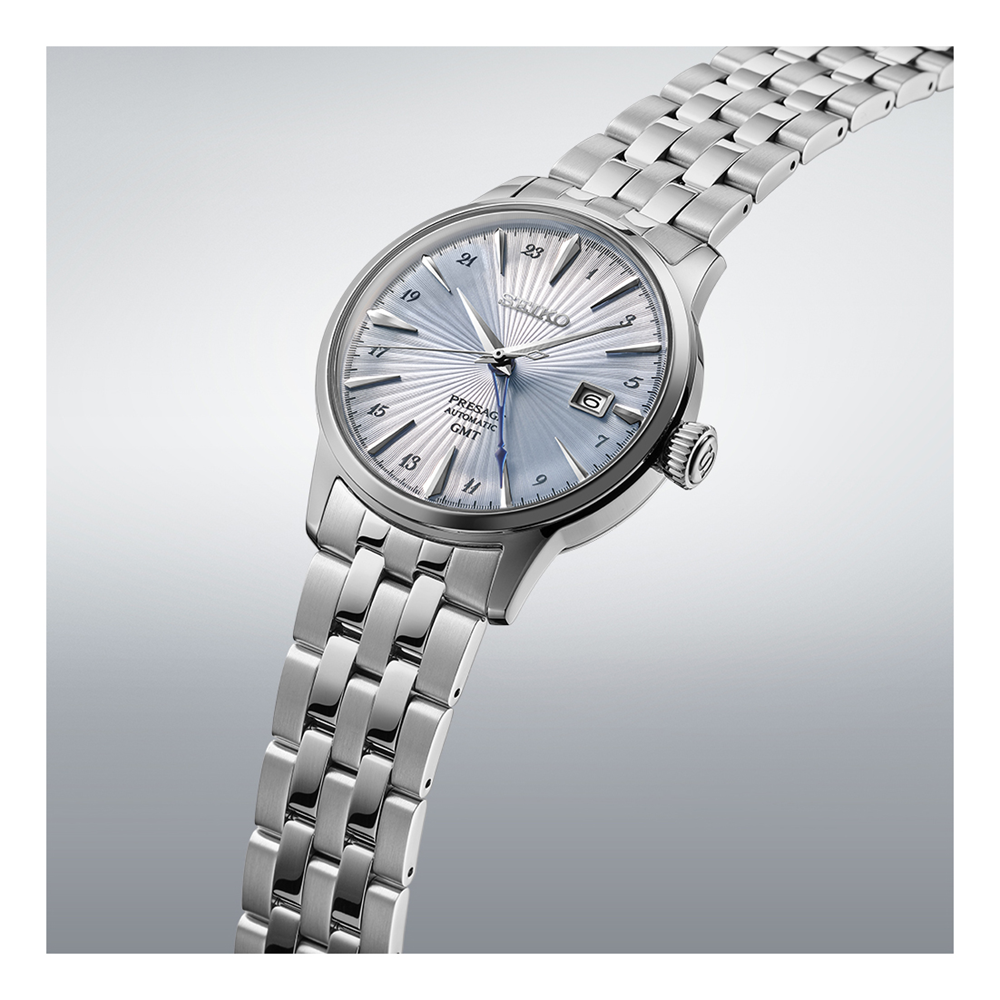 Seiko Presage Automatic GMT Stainless Steel Timepiece SSK037J