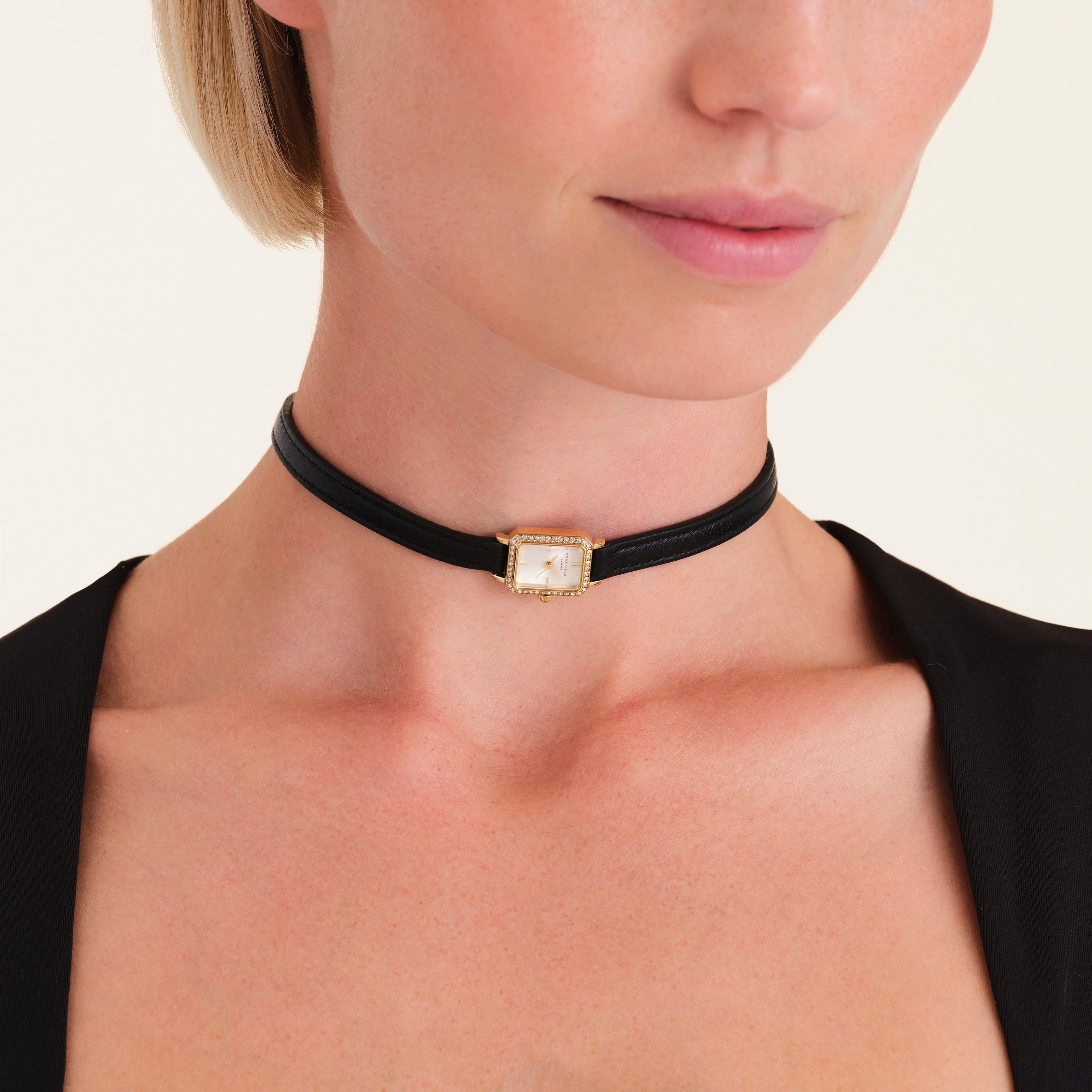 Rosefield Studio Choker Leather Necklace STWBLG-ST03
