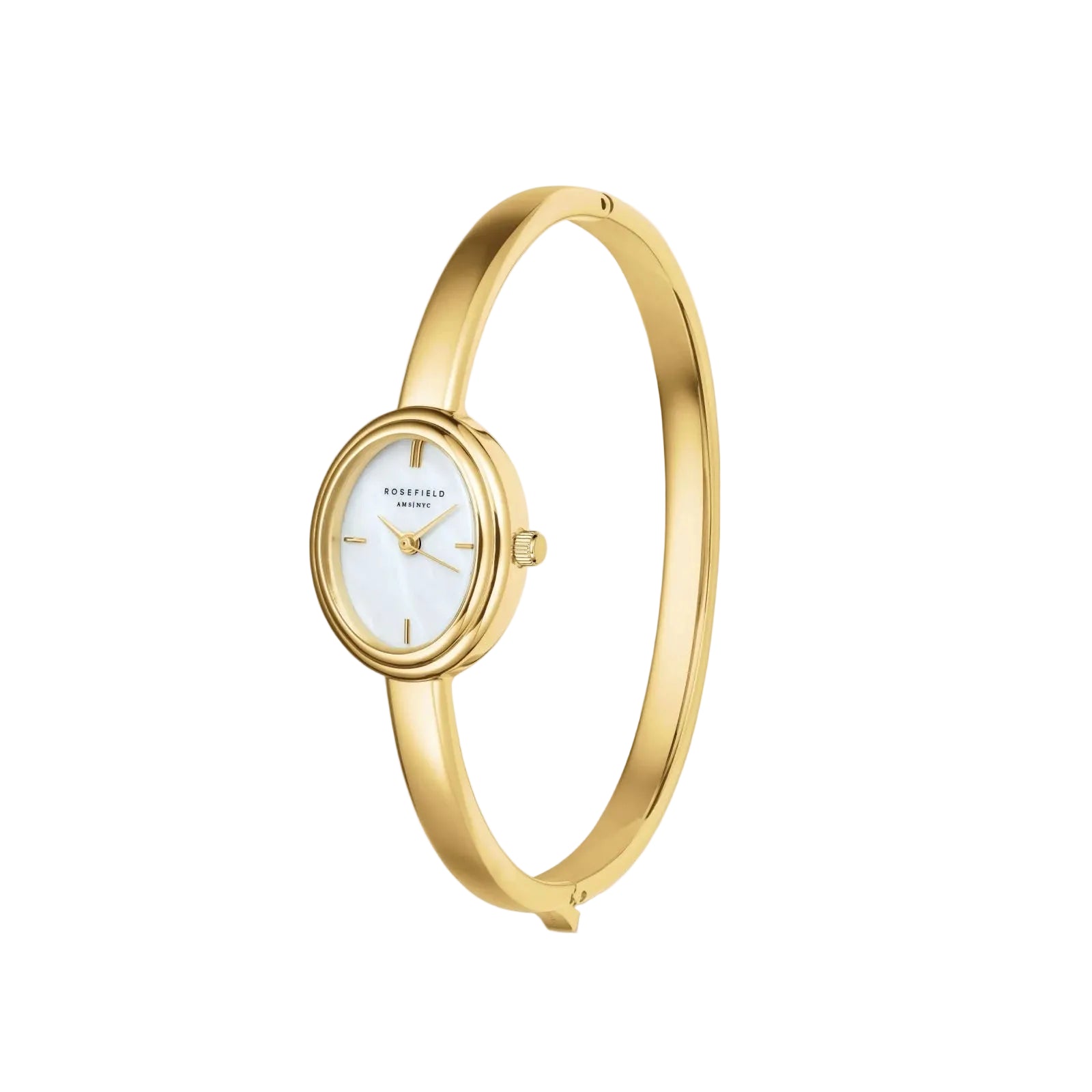 Rosefield Bangle S Gold White Mother of Pearl Dial STWGSG-ST04