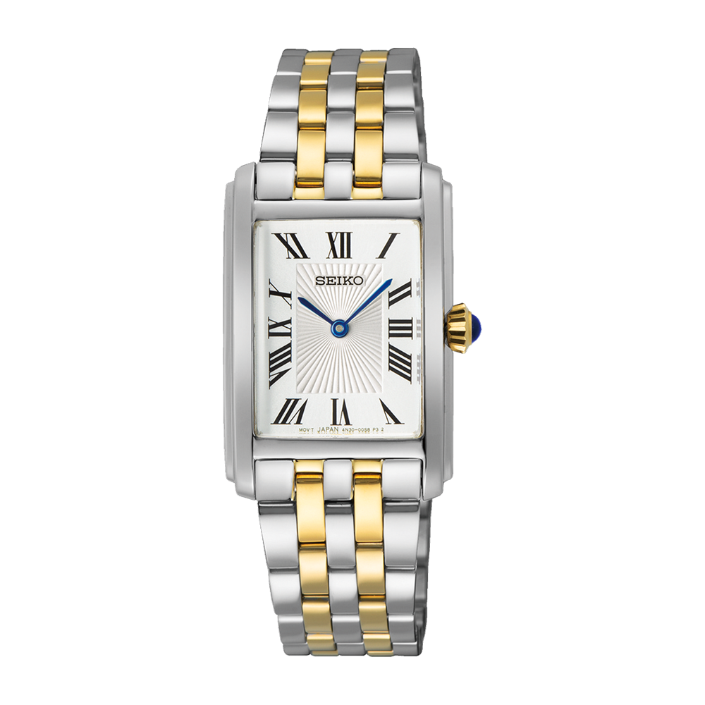 Two tone square discount watch