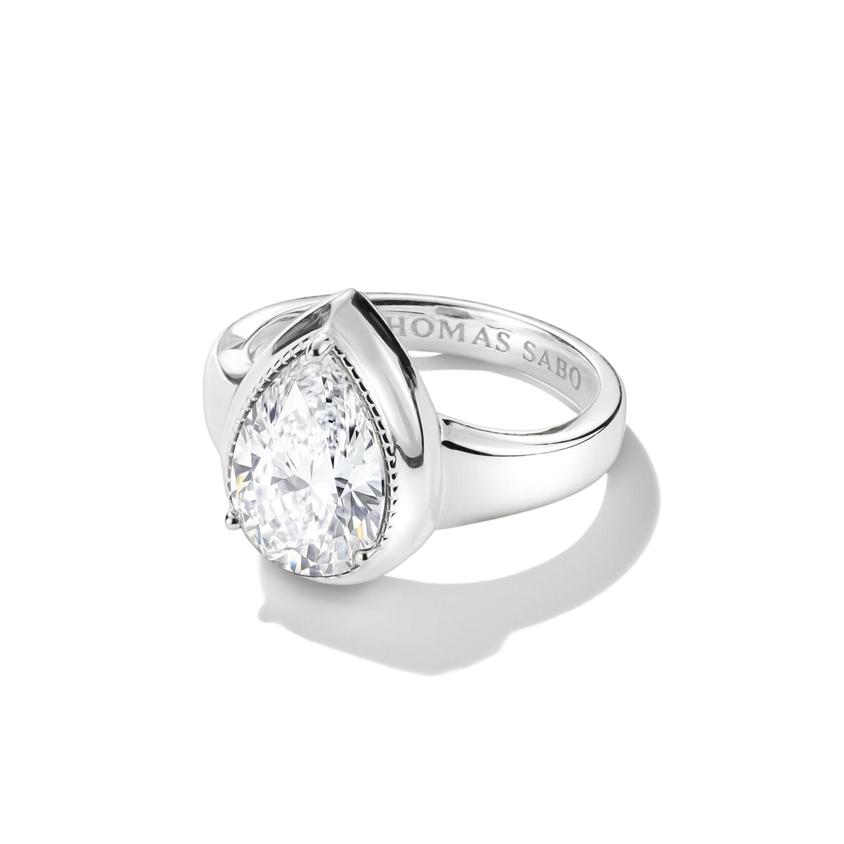 Thomas Sabo Ring with zirconia in teardrop shape TR2522-50
