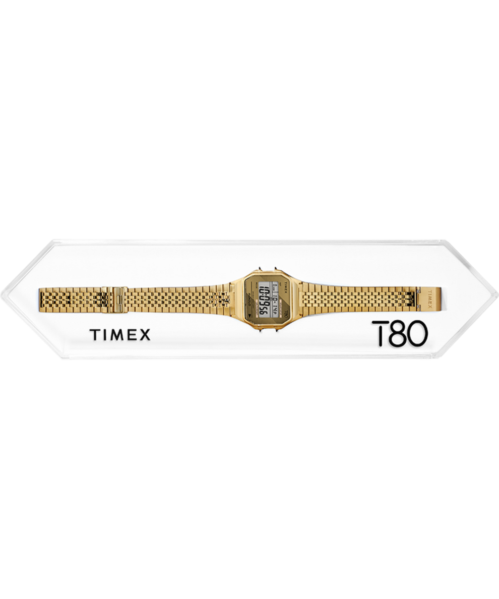 Timex T80 34mm Gold Watch TW2R79200