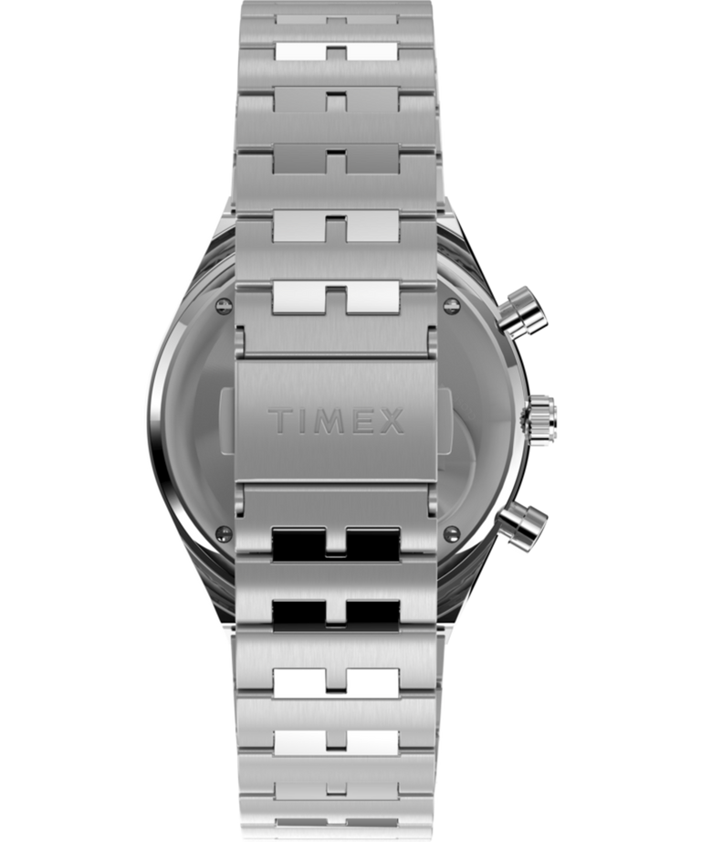 Timex Q Chronograph Stainless Steel Black Dial Watch TW2V42600