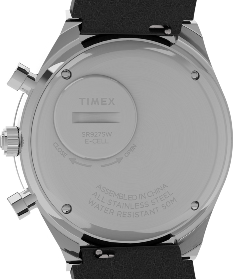 Q Timex Chronograph 40mm Leather Strap Watch TW2V42700