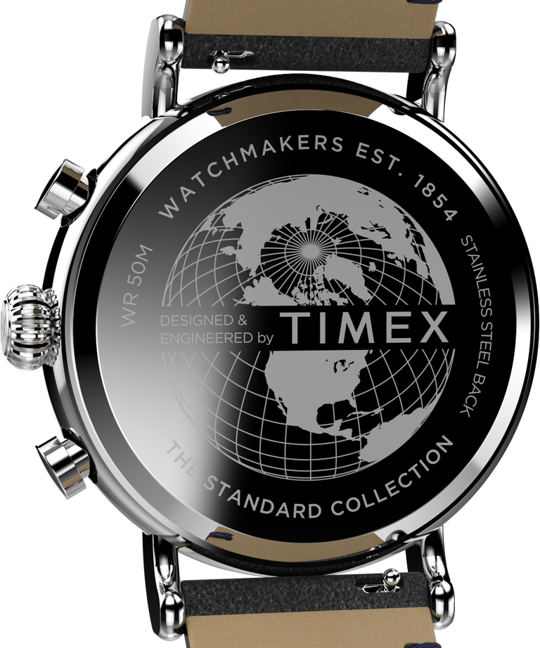 Timex Standard Chronograph 41mm Eco-Friendly Leather Strap Watch TW2V71100