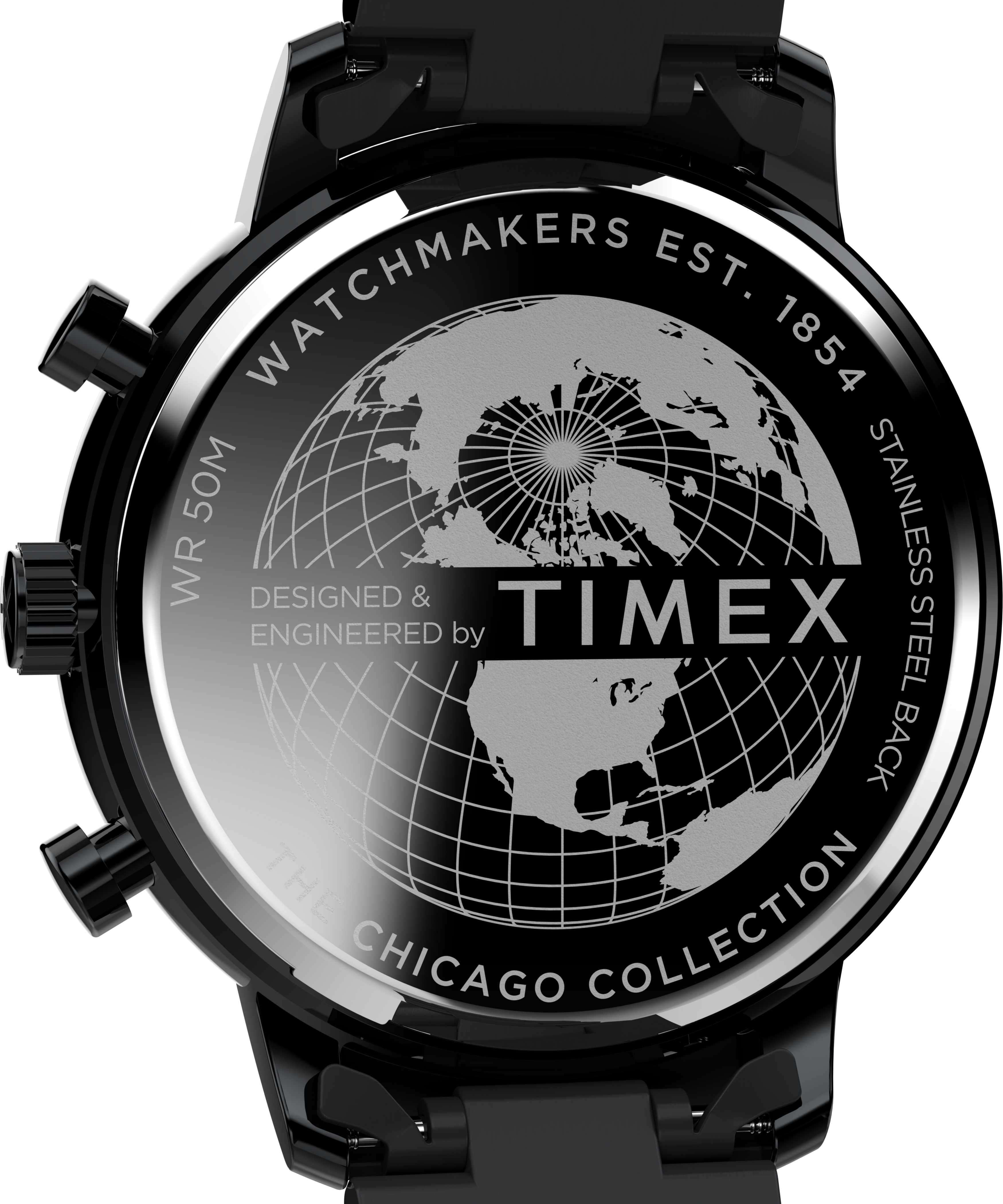 Timex Chicago 45mm Stainless Steel Black Dial Watch TW2W13400