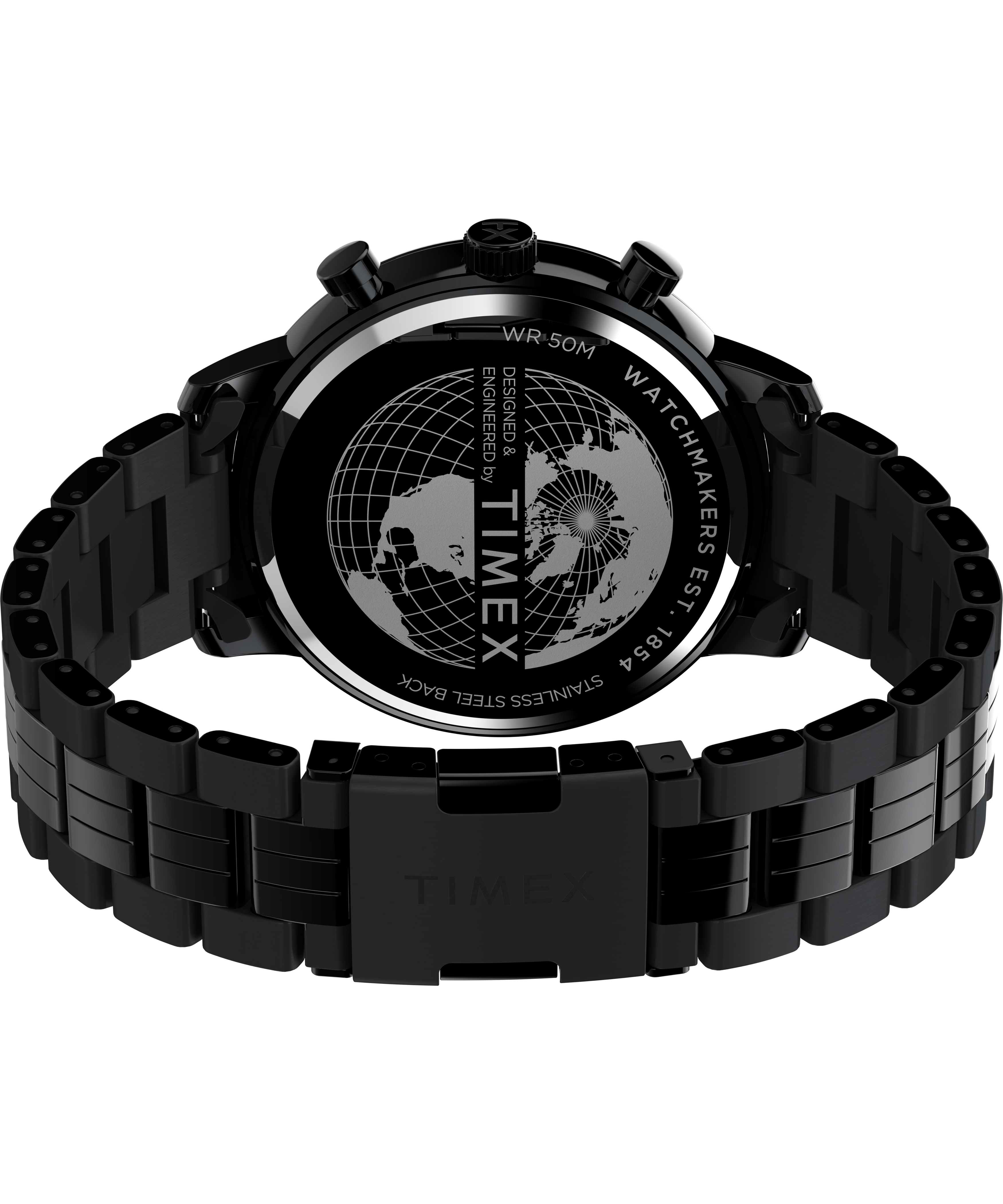 Timex Chicago 45mm Stainless Steel Black Dial Watch TW2W13400
