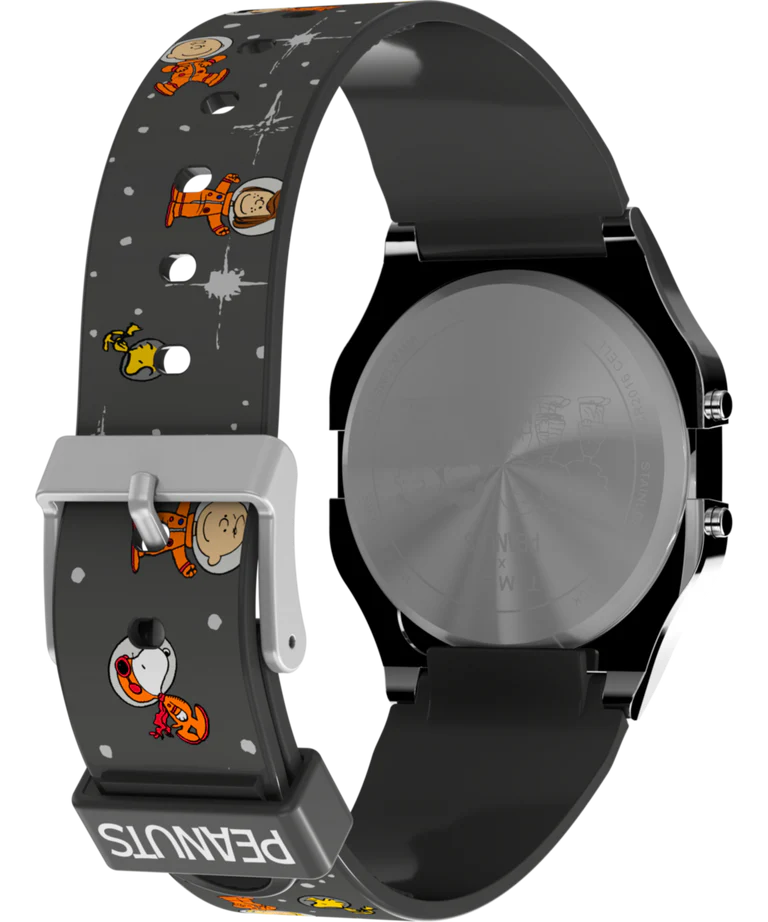 Timex x Peanuts® T80 Digital Stainless Steel Rubber Band Watch TW2W90100