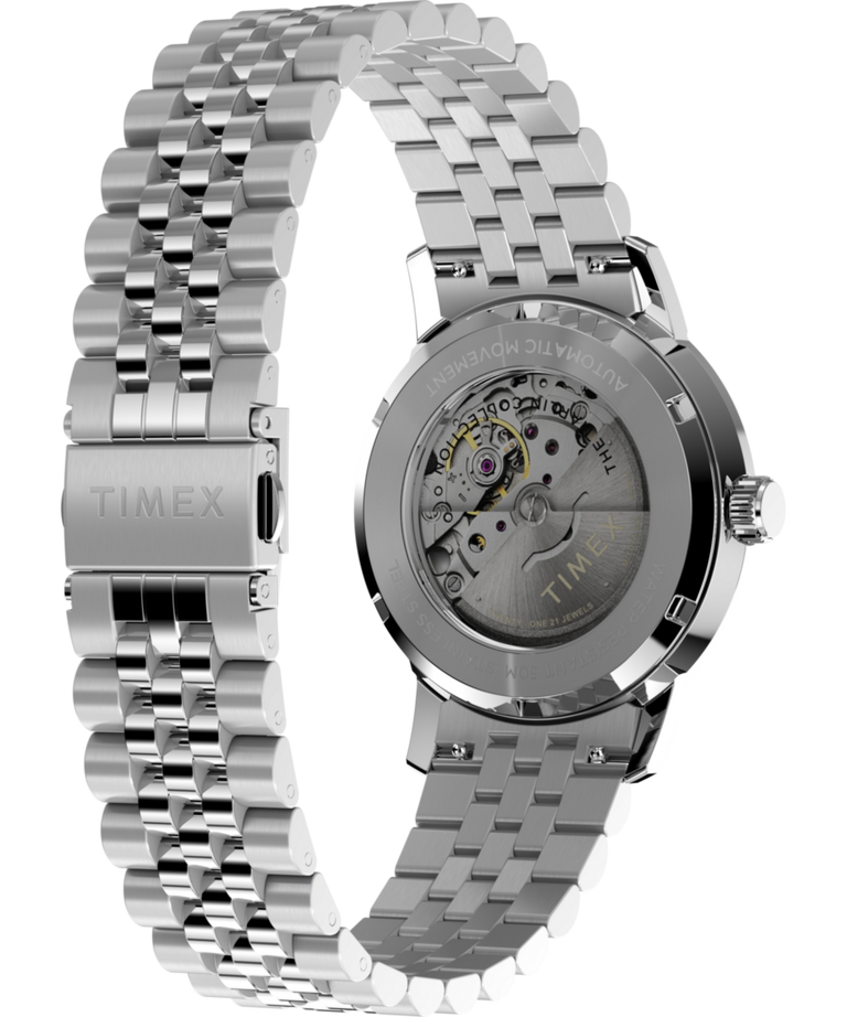 Timex Marlin Automatic Black Dial 40mm Stainless Steel Strap Watch TW2W93200