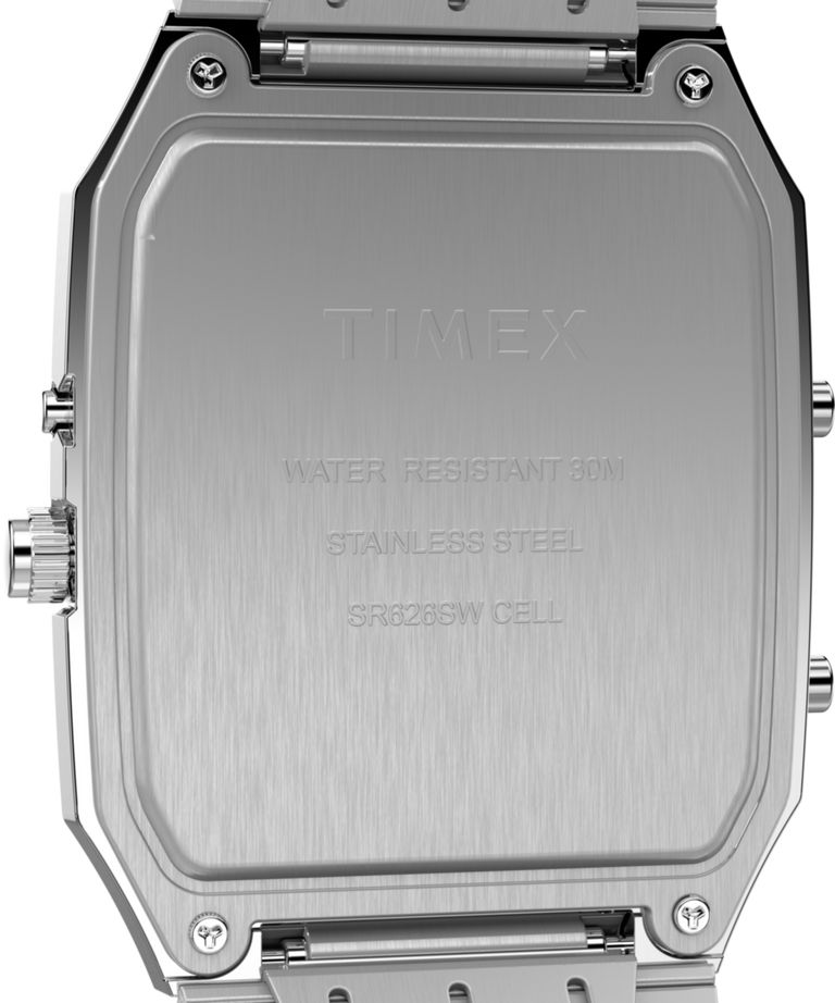 Q Timex® 1982 Ana-Digi Reissue 33mm Stainless Steel Bracelet Watch T2W2Y05900