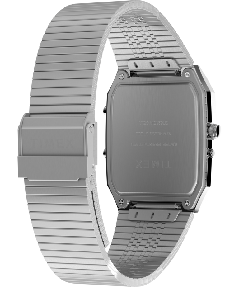Q Timex® 1982 Ana-Digi Reissue 33mm Stainless Steel Bracelet Watch T2W2Y05900