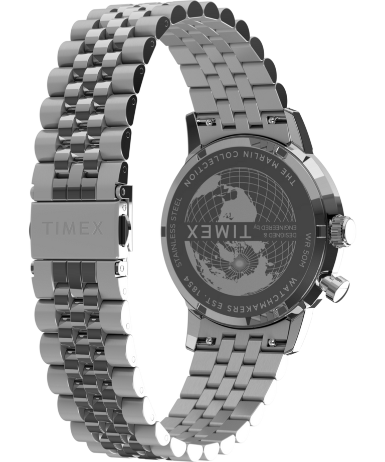 Timex Marlin® Moon Phase Multifunction 40mm Stainless Steel Bracelet Watch