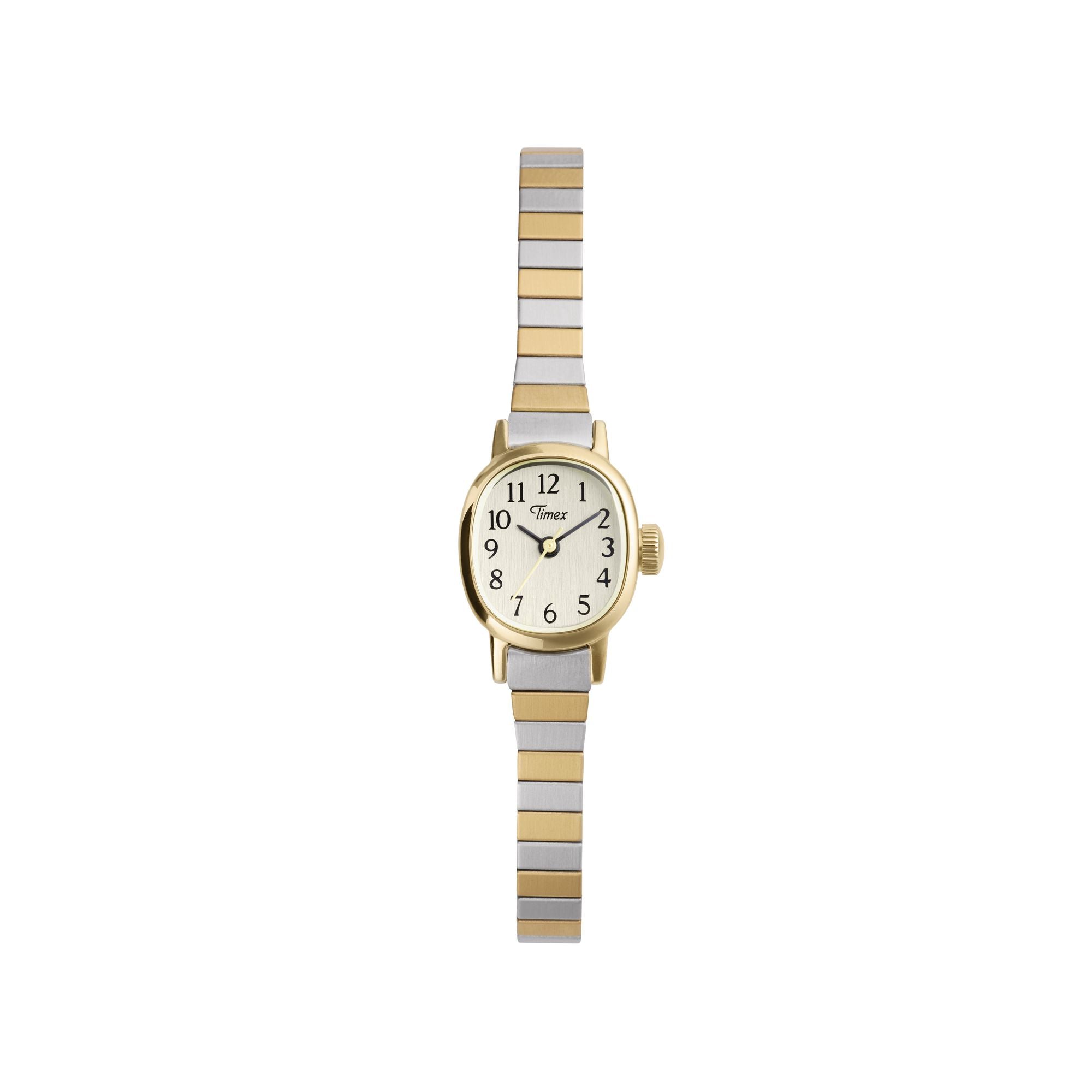 Timex Cavatina Retro Mini Two Toned White Dial Women's Watch TW2Y66900
