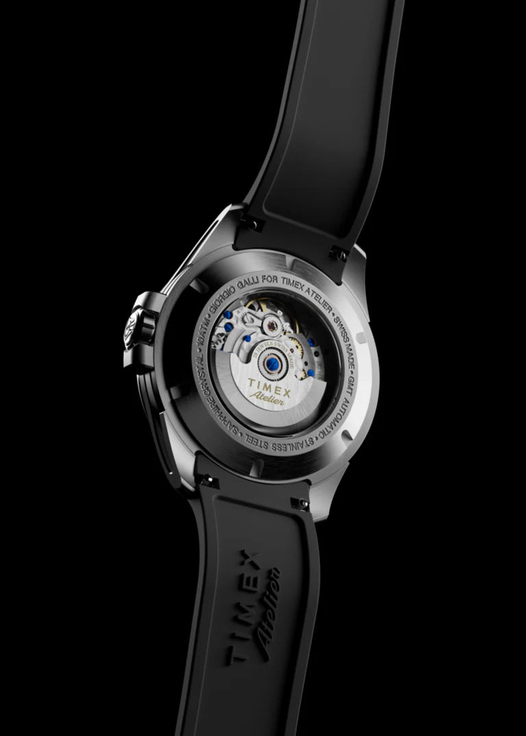 Timex Atelier Swiss Automatic GMT M1A Rubber Band Men's Watch TW2Y72400