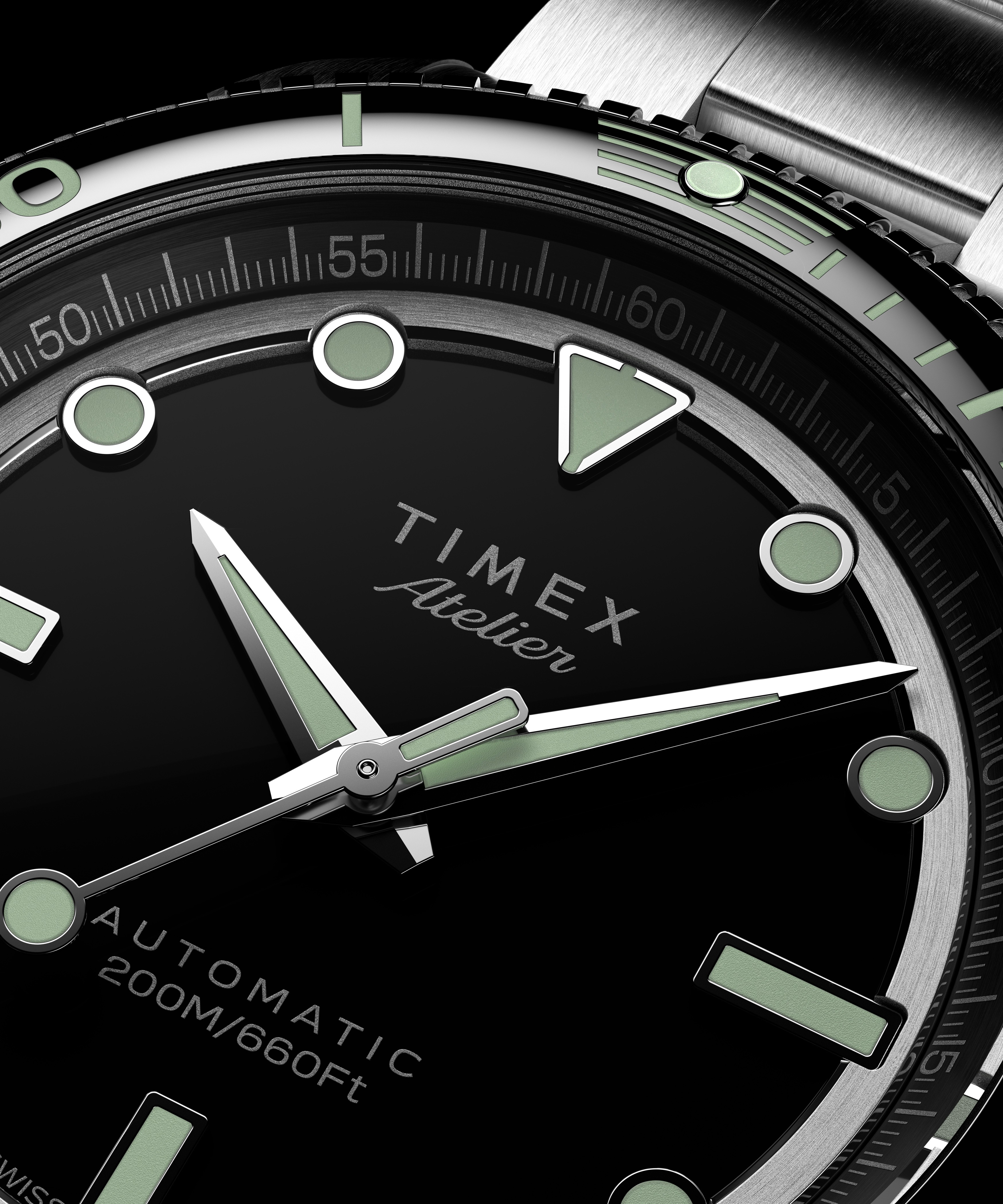 Timex Atelier Swiss Automatic Marine M1A Stainless Steel Men's Watch TW2Y72500