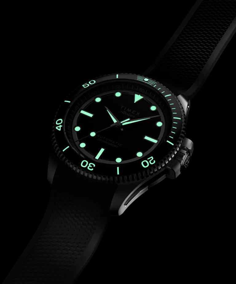 Timex Atelier Swiss Automatic Marine M1A Rubber Band Men's Watch TW2Y72600