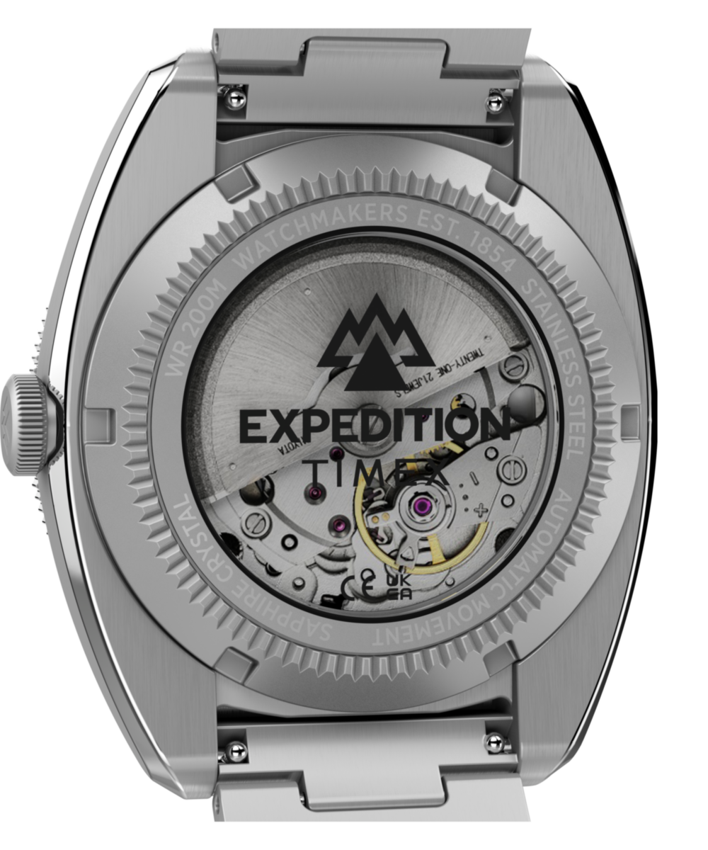 Timex Expedition Pioneer, Black dial, Silver stainless steel band