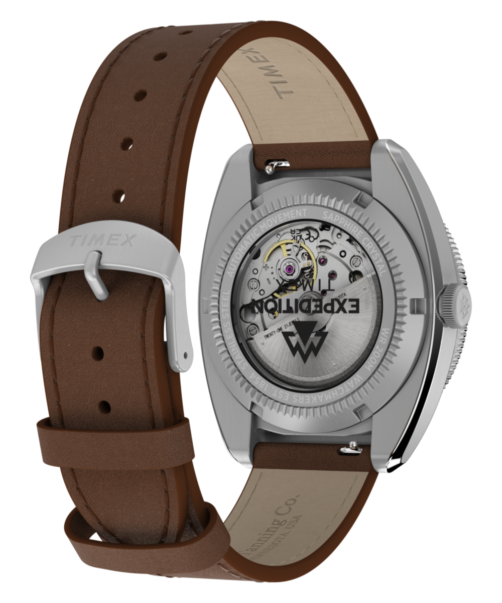 Timex Expedition Pioneer, Blue dial, Brown leather band