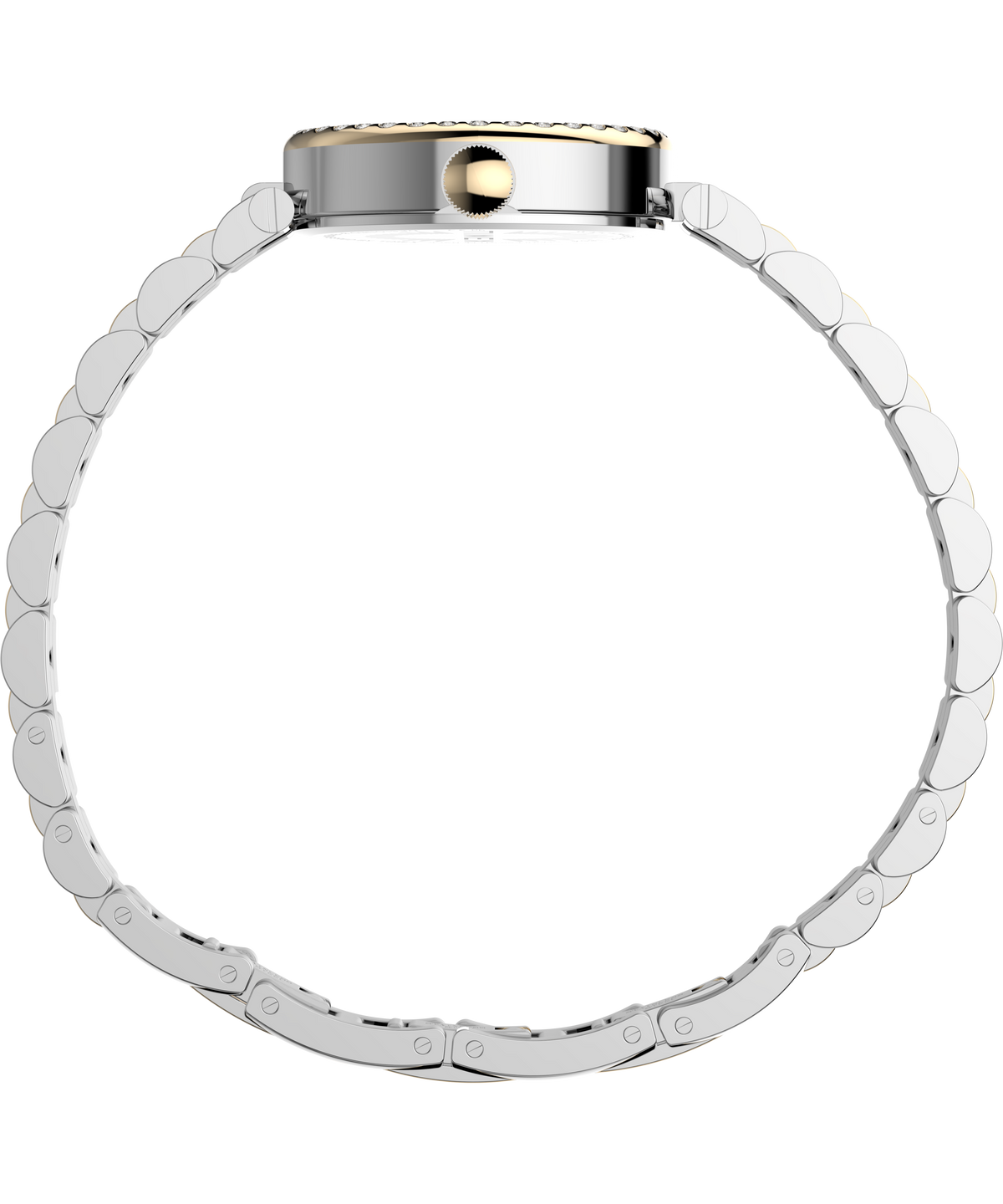 Timex Cavatina 19mm Silver-Tone Dial Two-Tone Bracelet Watch TW2Y90200