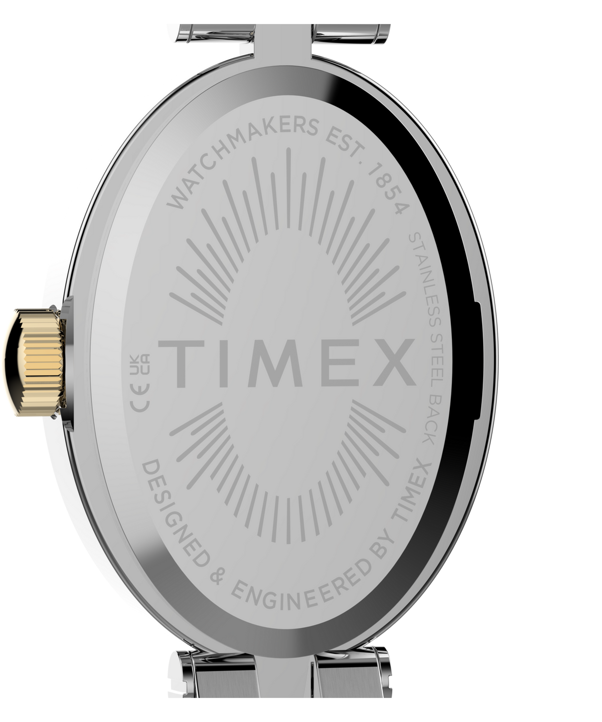 Timex Cavatina 19mm Silver-Tone Dial Two-Tone Bracelet Watch TW2Y90200