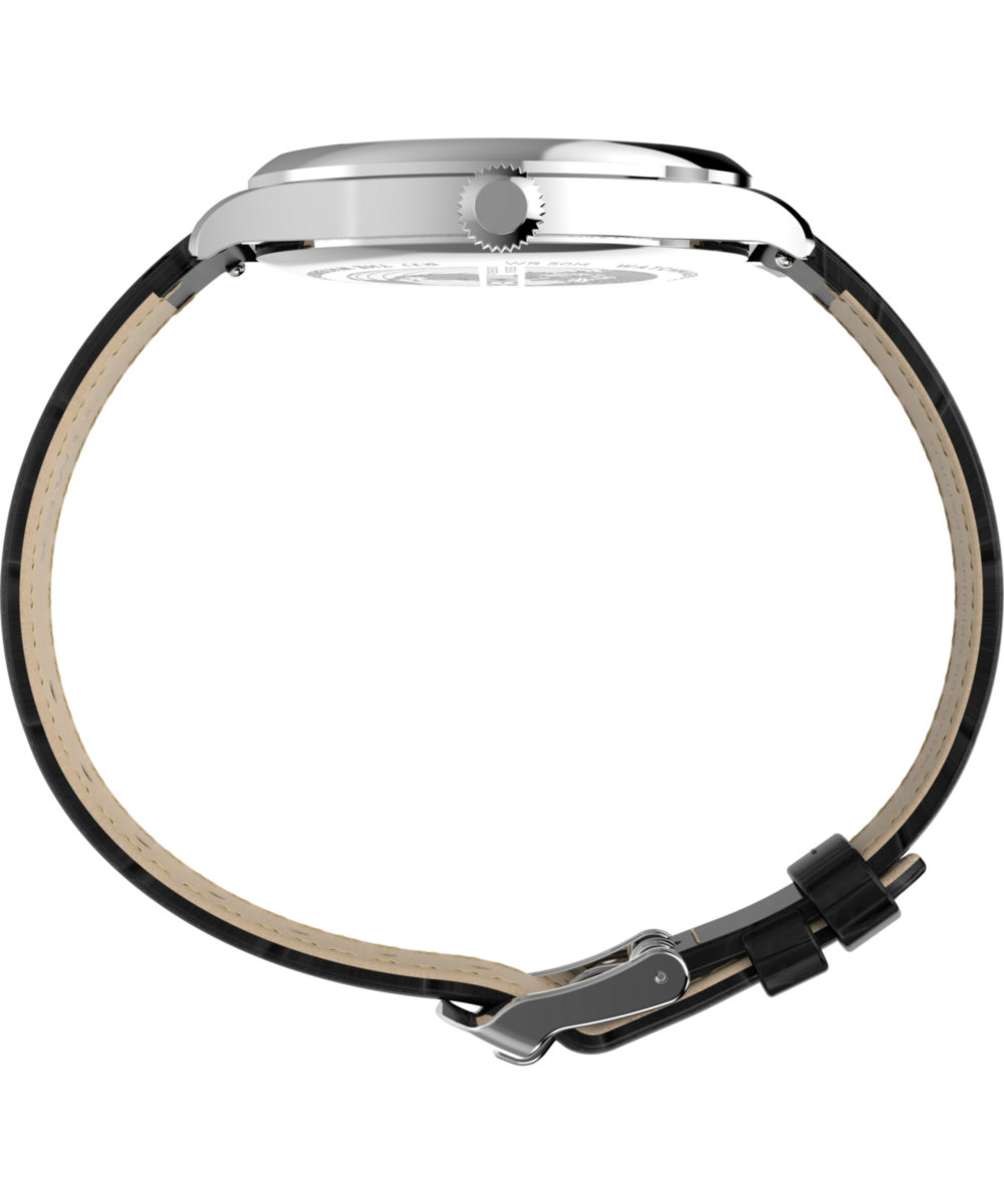 Timex Waterbury Classic TW2Y92000 white dial black leather watch — view 3