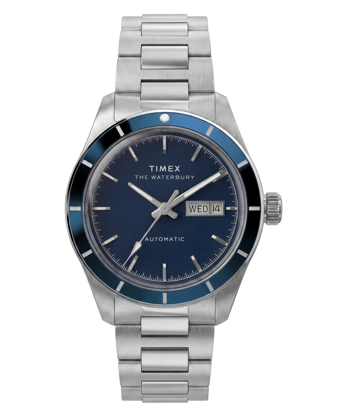 Timex Waterbury Heritage Automatic 39mm Blue Dial Stainless Steel Watch TW2Y94100
