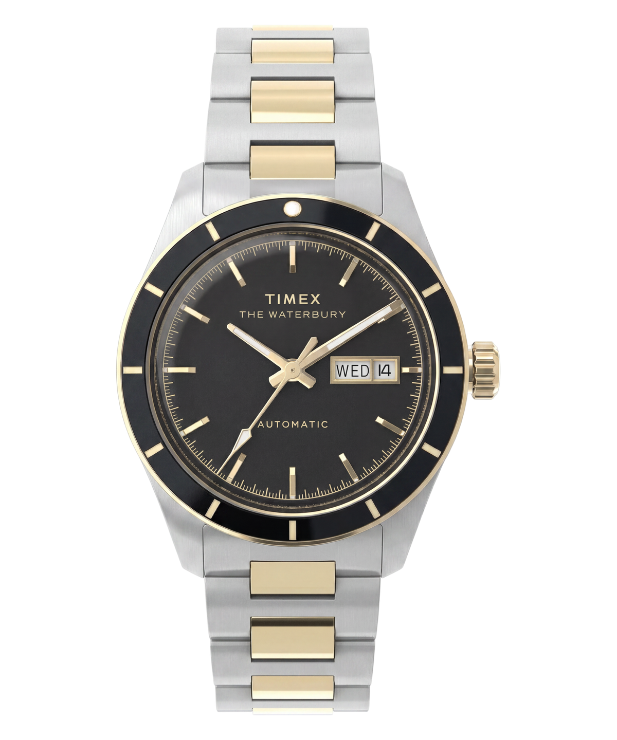 Timex Waterbury Heritage Automatic 39mm Black Dial Two-Tone Watch TW2Y94200