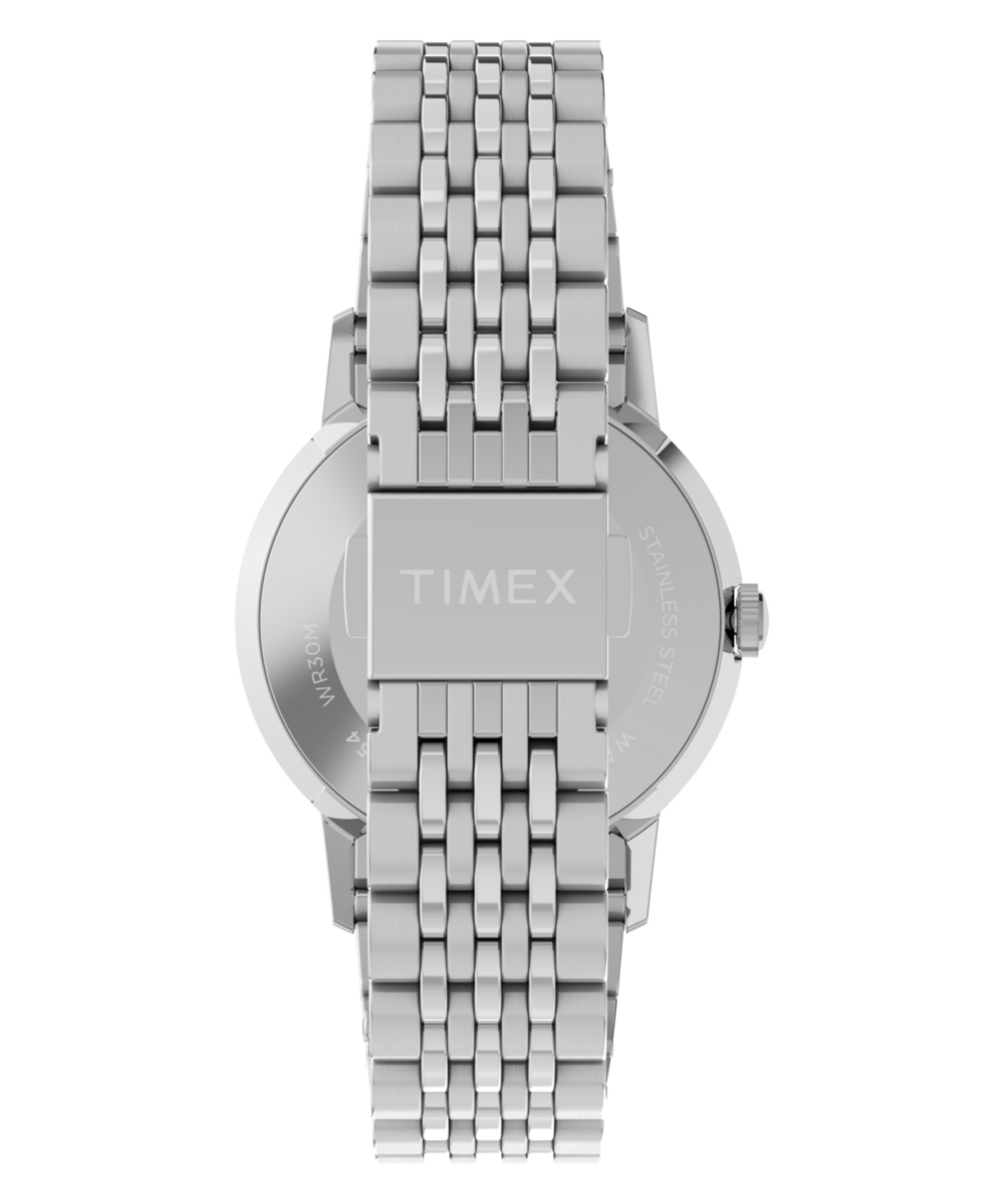 Timex Marlin Quartz 34mm, Pink dial, Silver stainless steel band