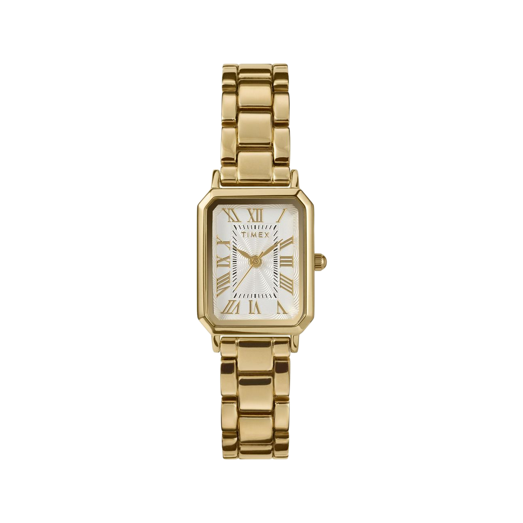 Timex Trend Rectangular White Dial Stainless Steel Watch TW2Y01200