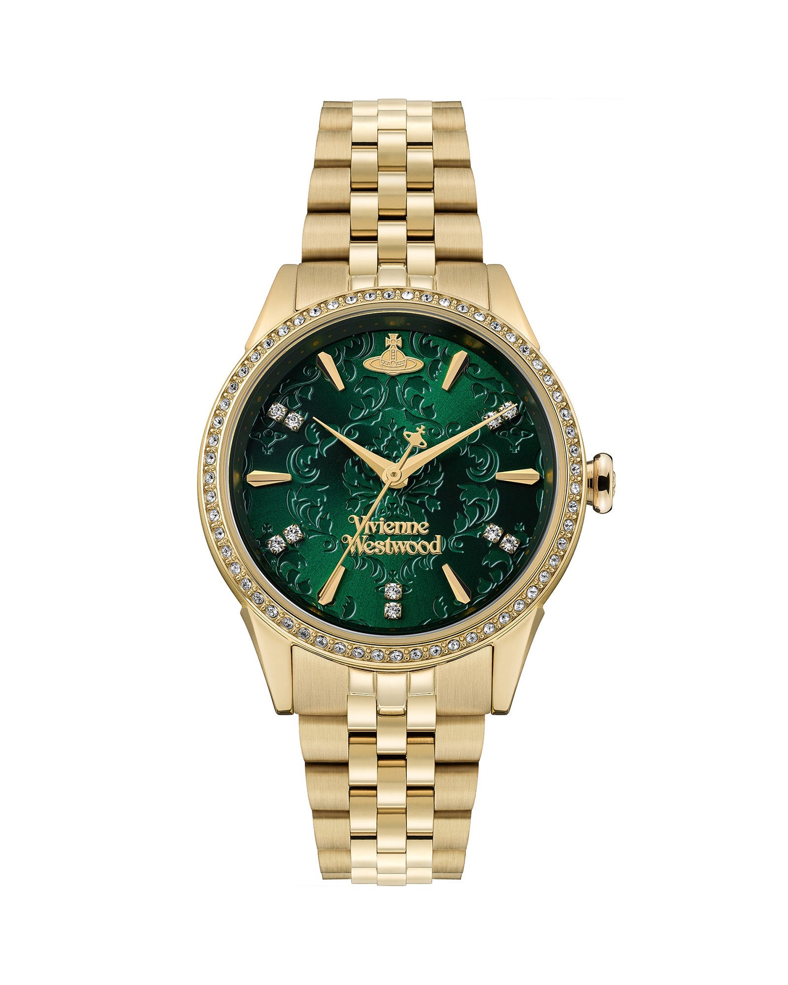 Vivienne Westwood Little Wallace 32MM Green Dial Gold Watch