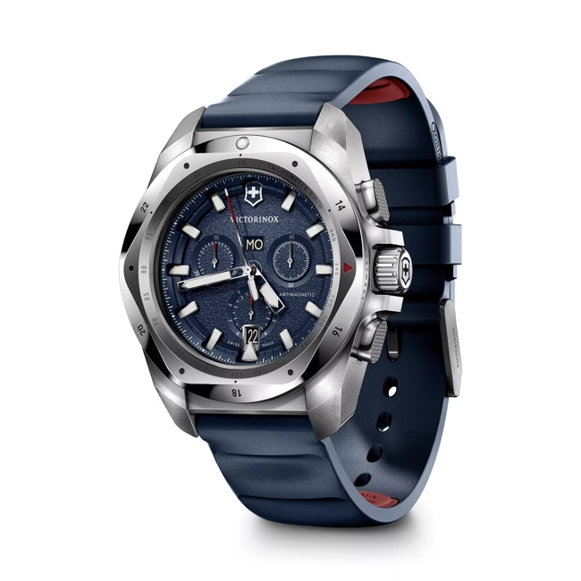 Victorinox Inox 43 Chrono Blue Dial Rubber Strap Watch 241984