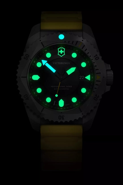 Victorinox Dive Pro 43mm Yellow Rubber Black Dial Watch 241992