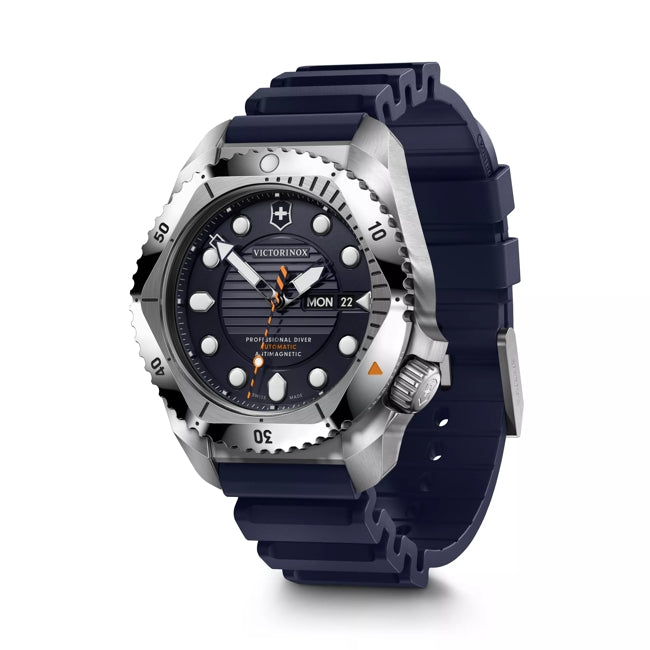 Victorinox Dive Pro Automatic Blue Rubber Black Dial Watch 241995